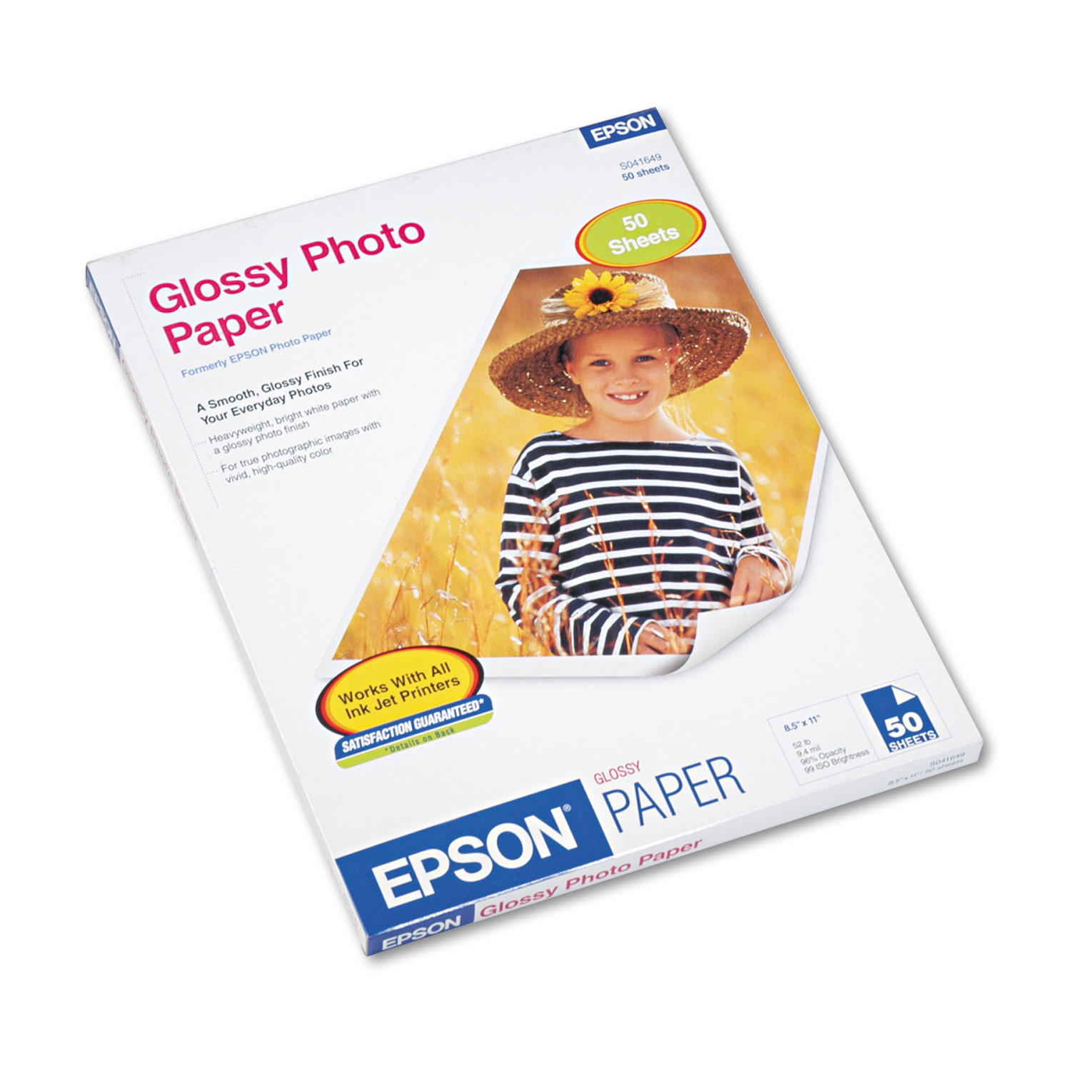 Photo Paper Glossy: 8.5" x 11", 50 sheets