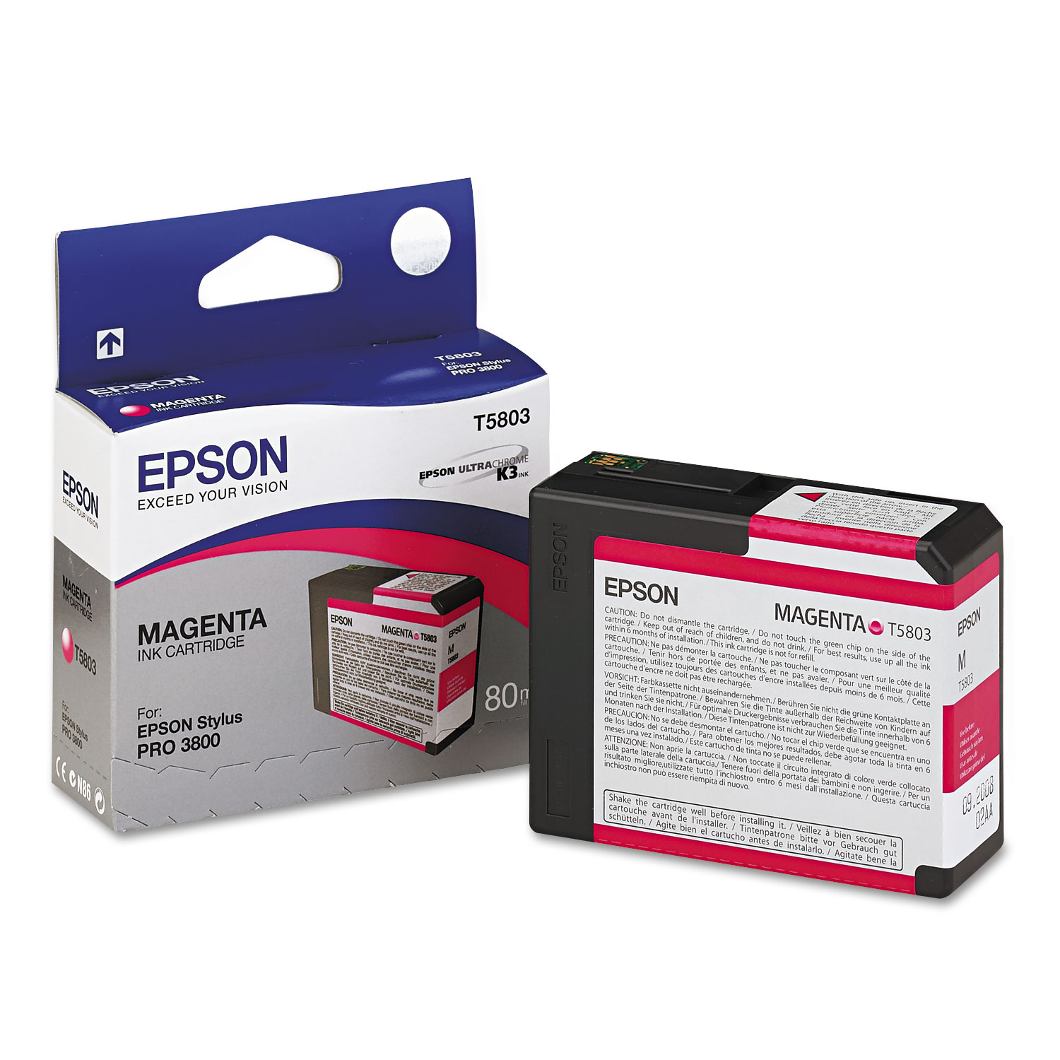 Epson T580300 80 ml Magenta UltraChrome K3 Ink Cartridge