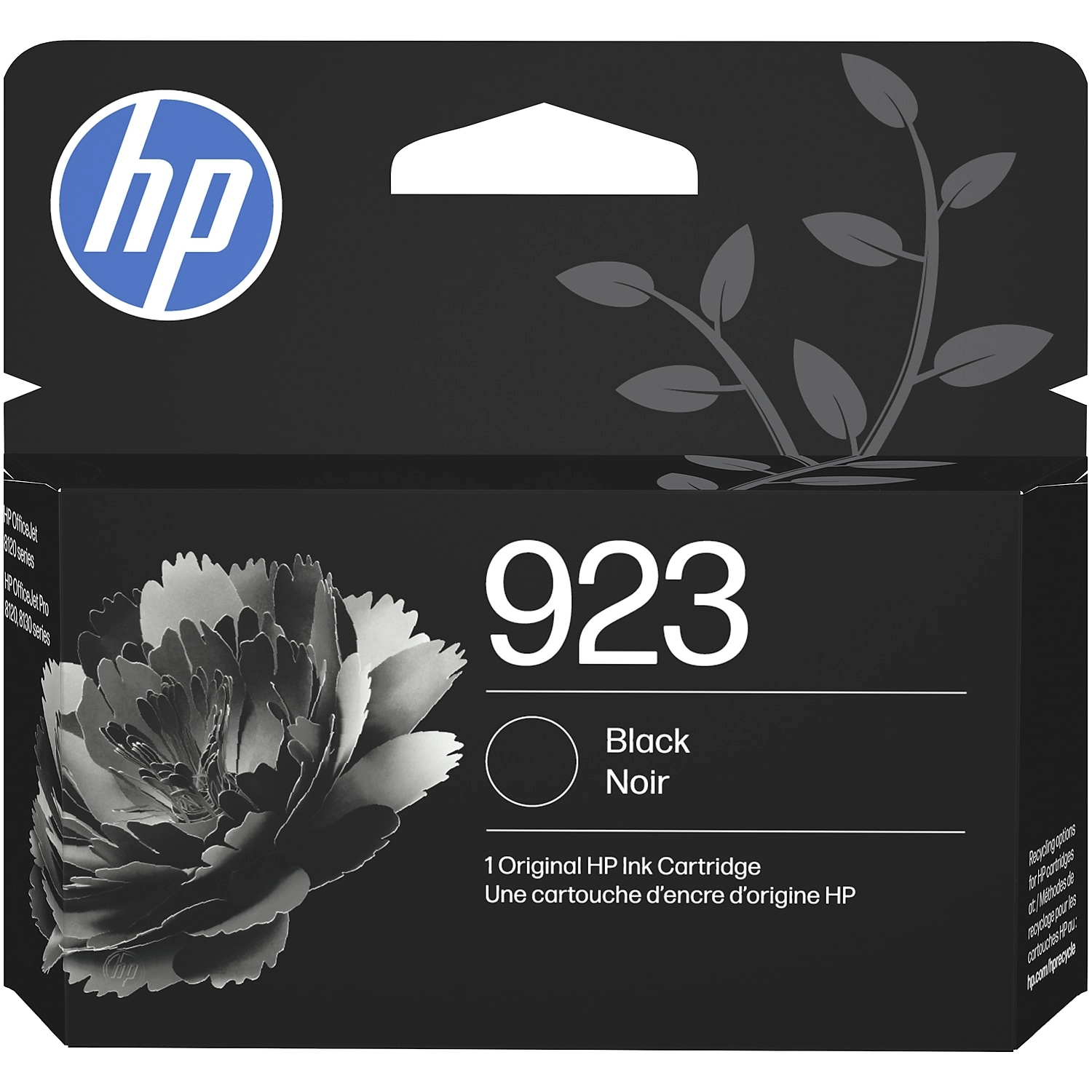 HP 923 Black Ink Cartridge (4K0T3LN) HP 923 Black Ink Cartridge; Yield 500 pages
