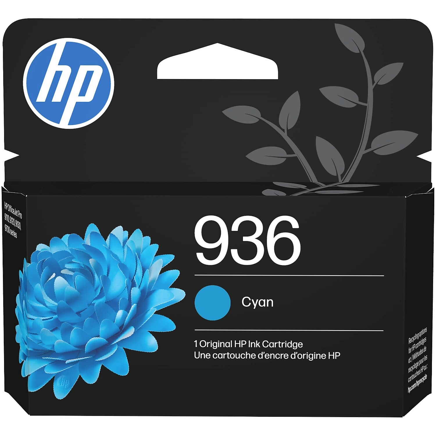 HP 936 Cyan Ink Cartridge; Yield 800 pages