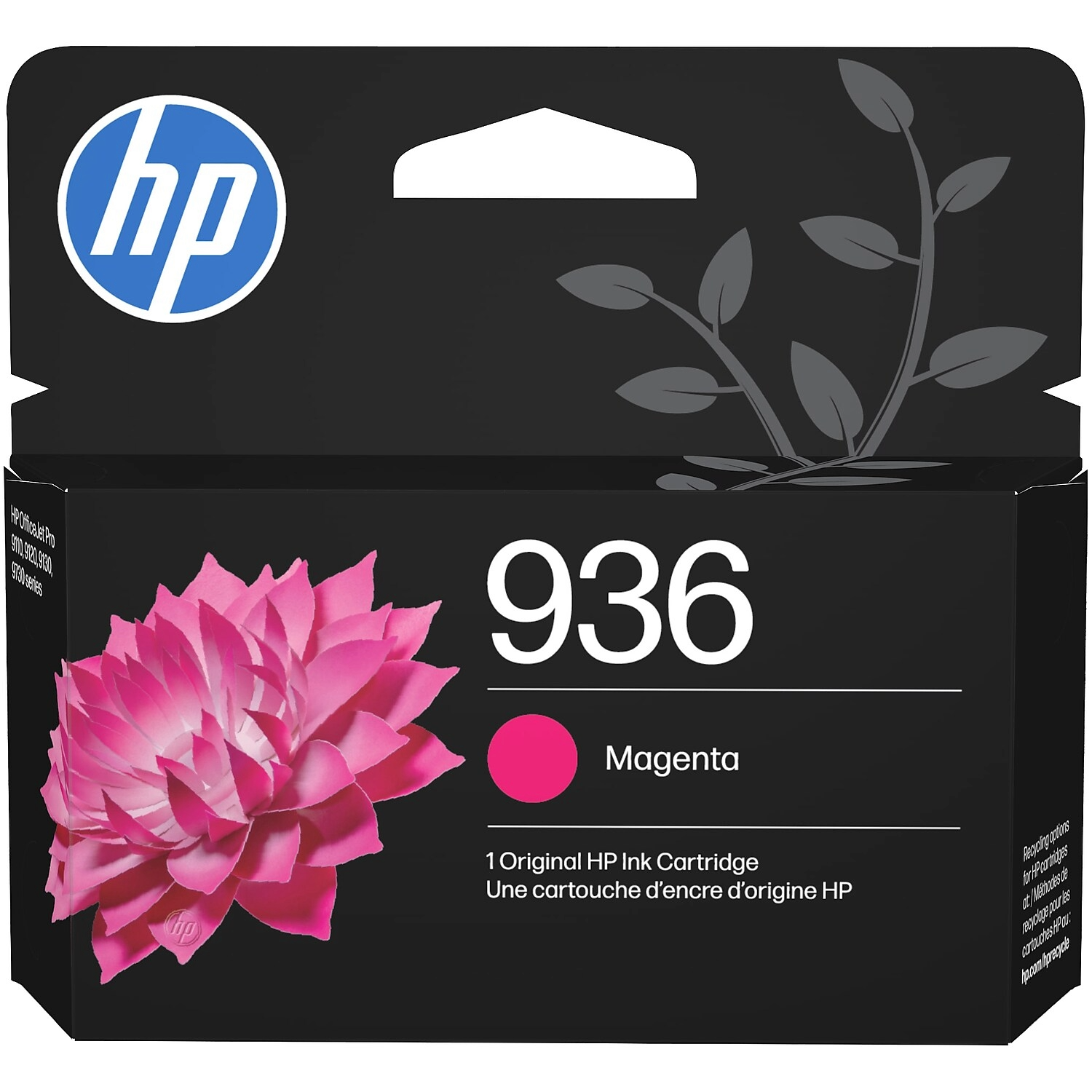 HP 936 Magenta Ink Cartridge; Yield 800 pages