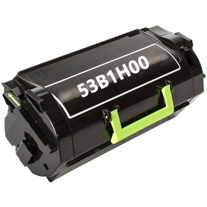 Compatible Lexmark 53B1H00 High Yield Black Toner Cartridge 53B1H00 High Yield Black Toner Cartridge; Yield: 25,000 pages.