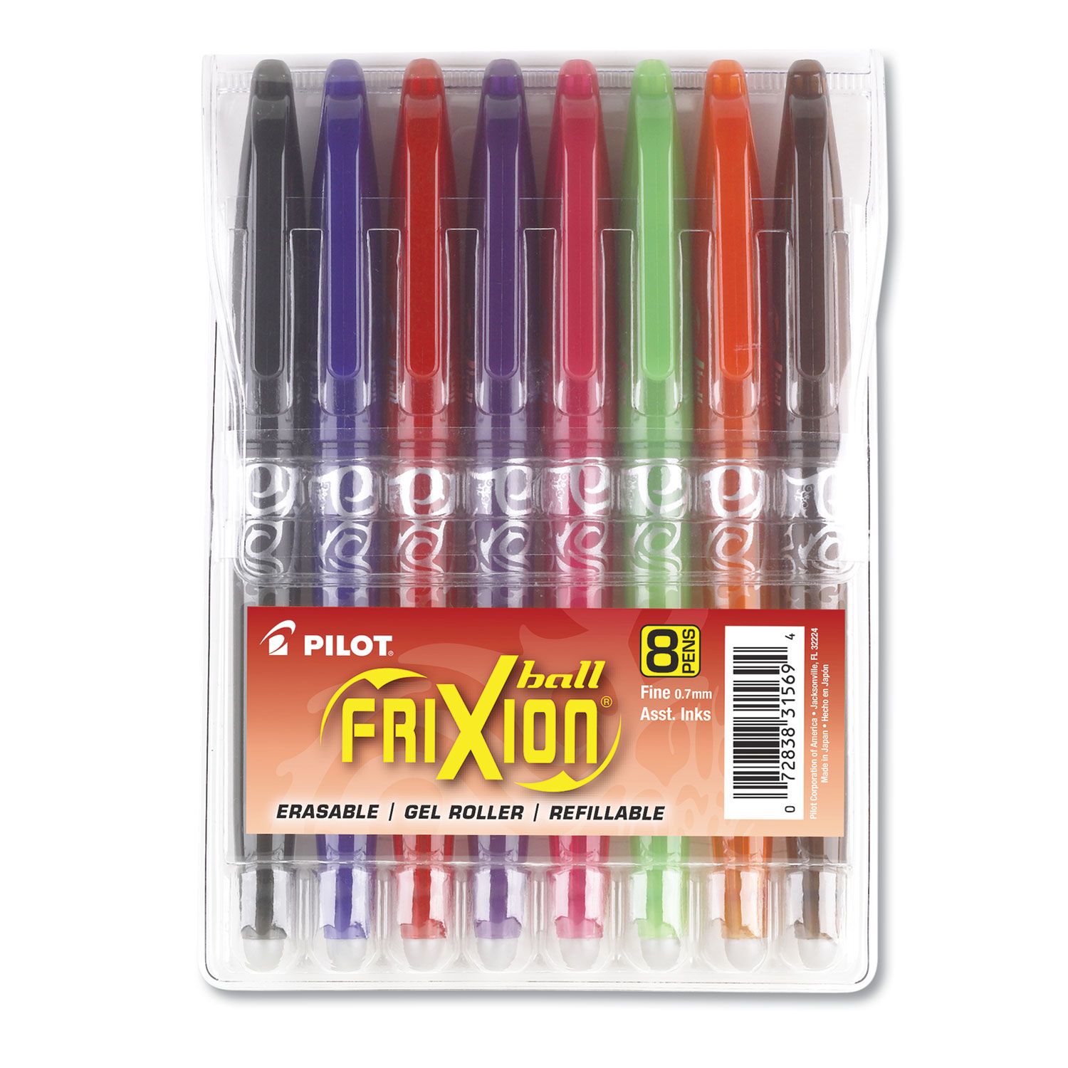 PEN,FRIXION ERAS 8PK,AST