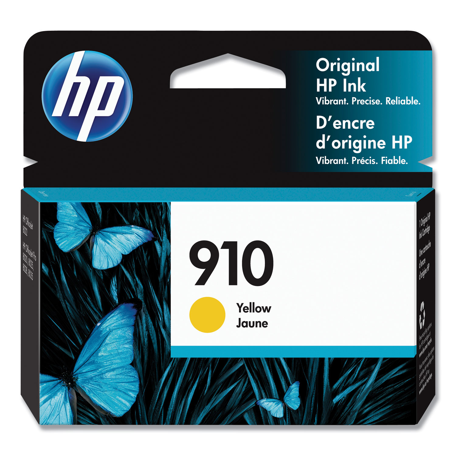HP 910 Yellow Ink Cartridge; Yield: 315 pages