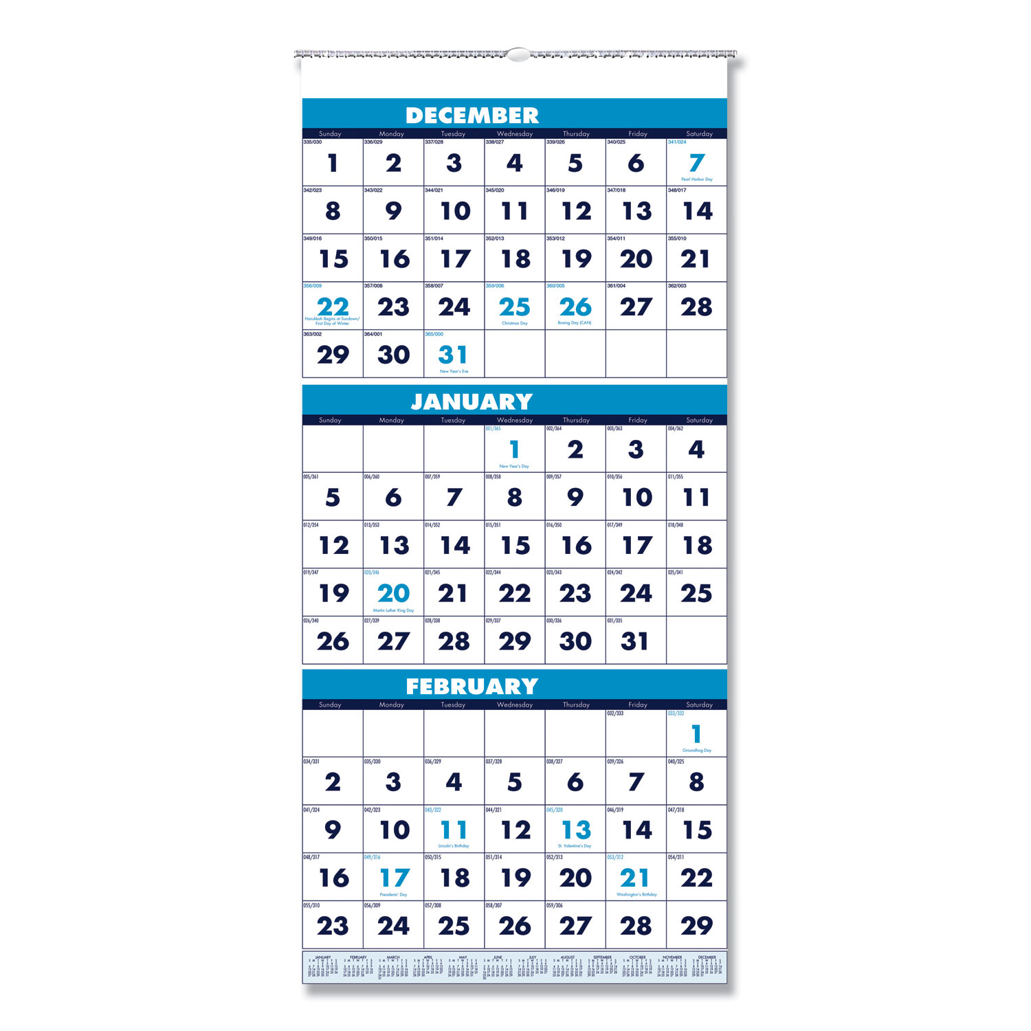 CALENDAR,WALL,3 MONTH,BE