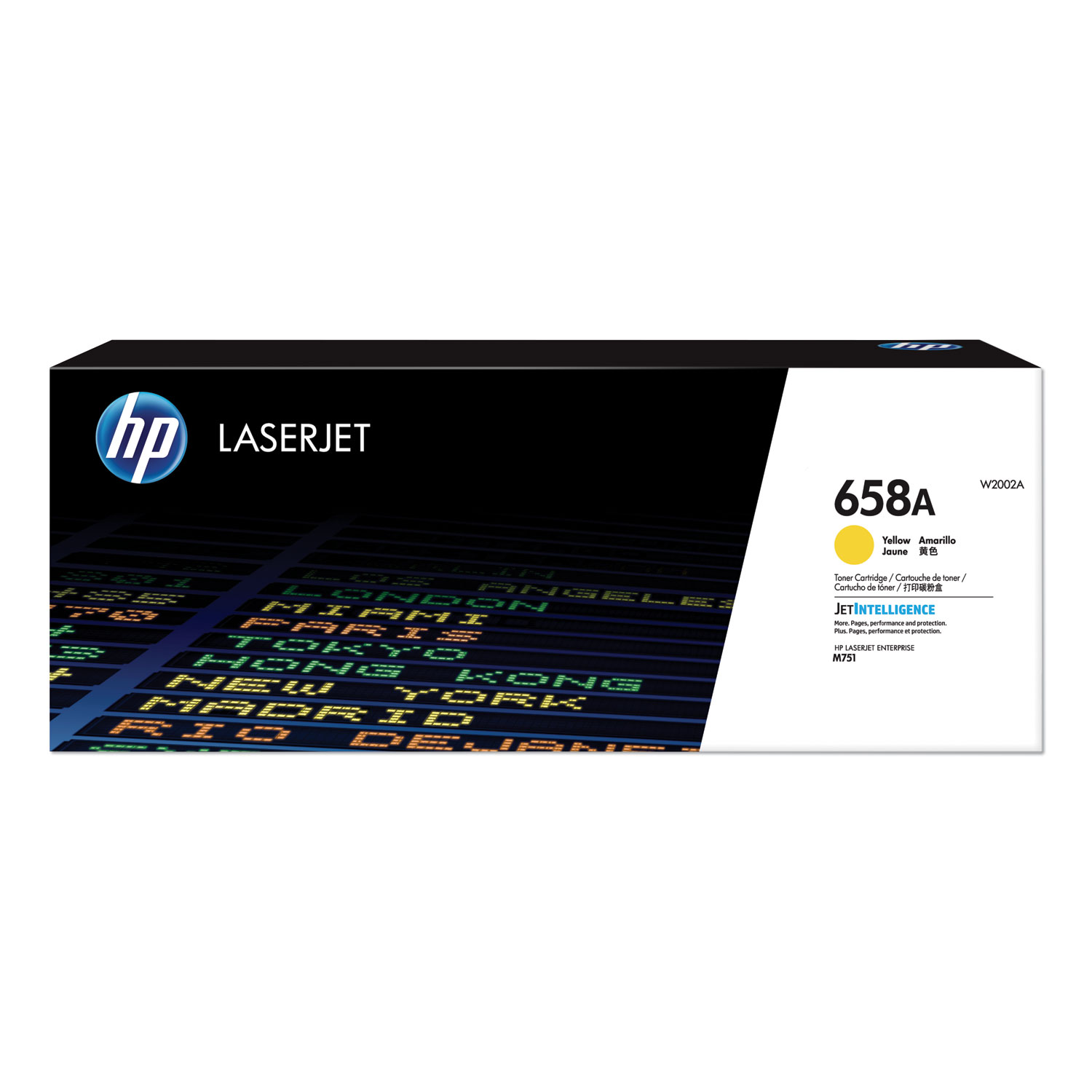 HP 658A Yellow Toner Cartridge; Yield: 6,000 pages