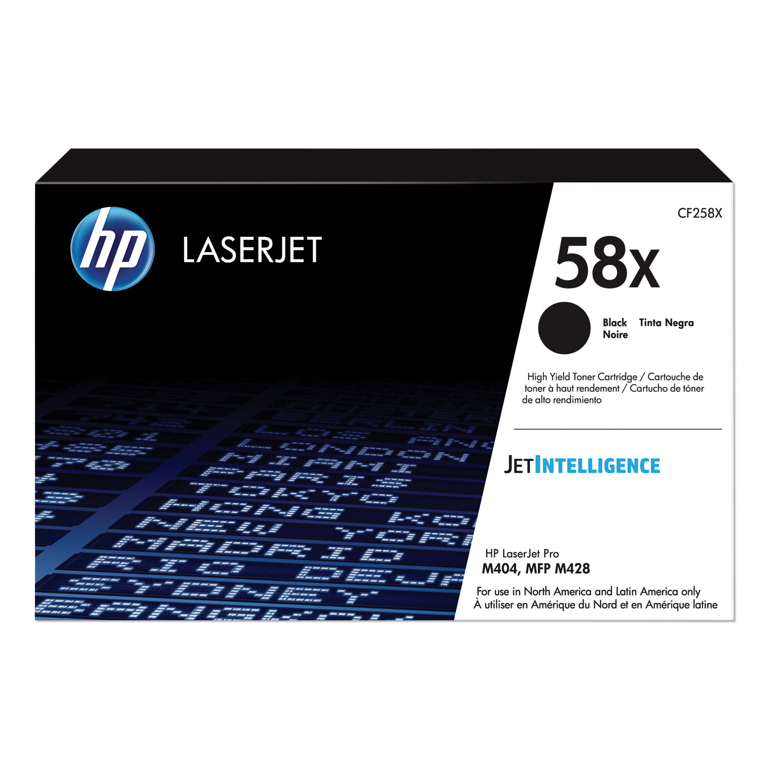 HP 58X High Yield Black Toner Cartridge; Yield: 10,000 pages