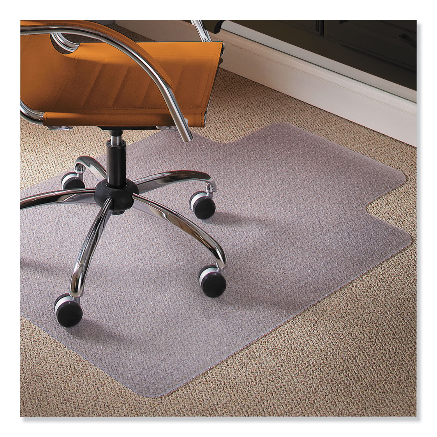 CHAIRMAT,36X48,W/LIP,INTM