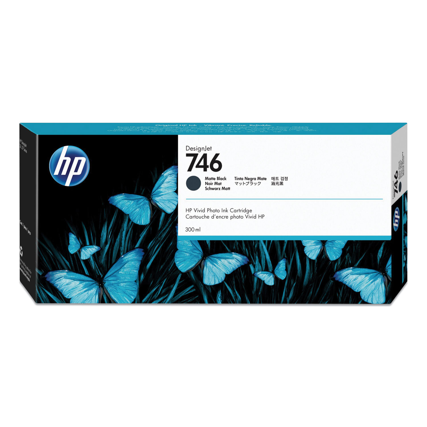 HP 746 300-ml Matte Black DesignJet Ink Cartridge