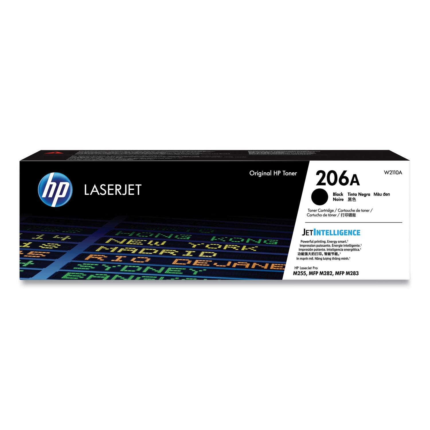 HP 206A (W2110A) Black Original Toner Cartridge; Yield 1,350 pages