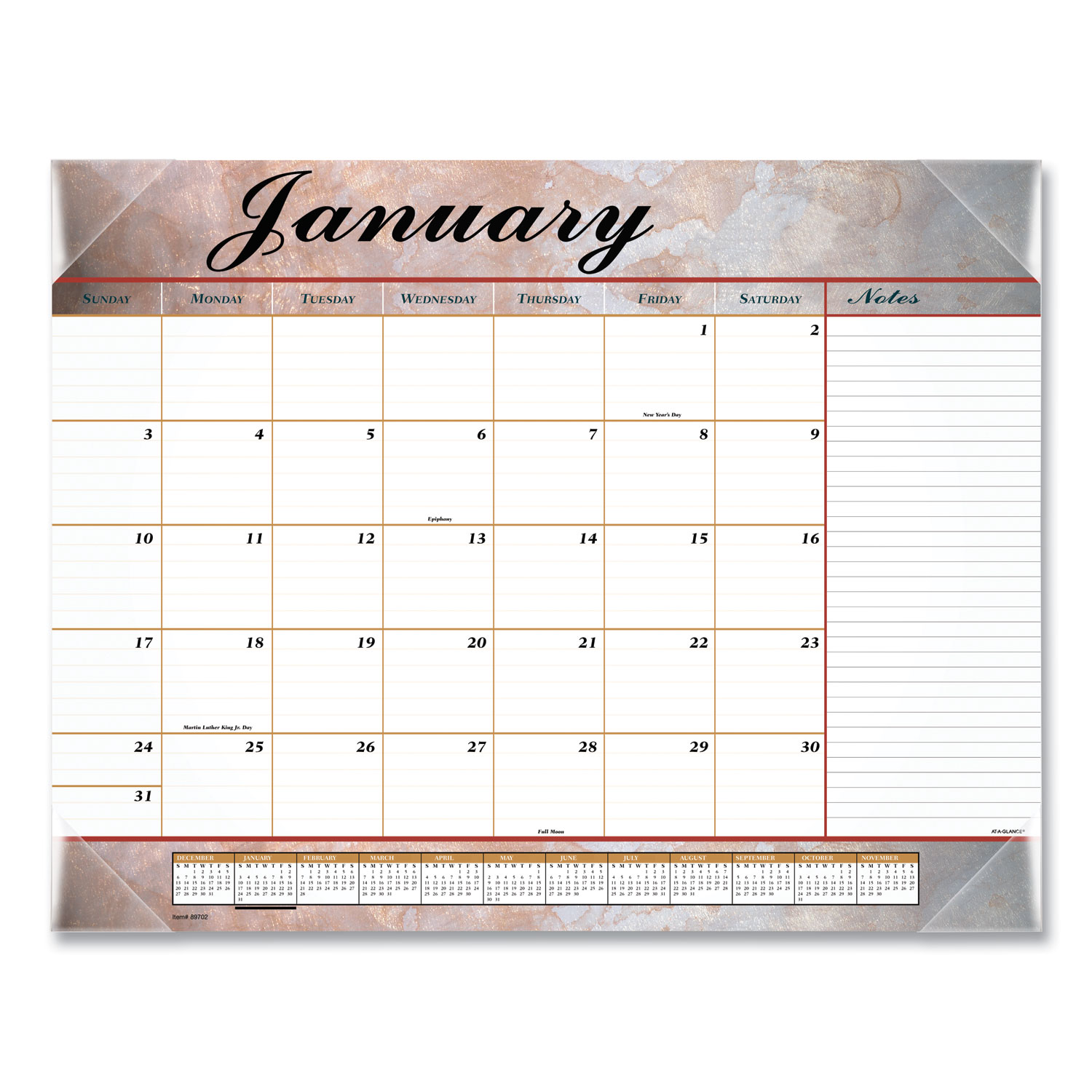DESK PAD,17X22 MONTH,BY