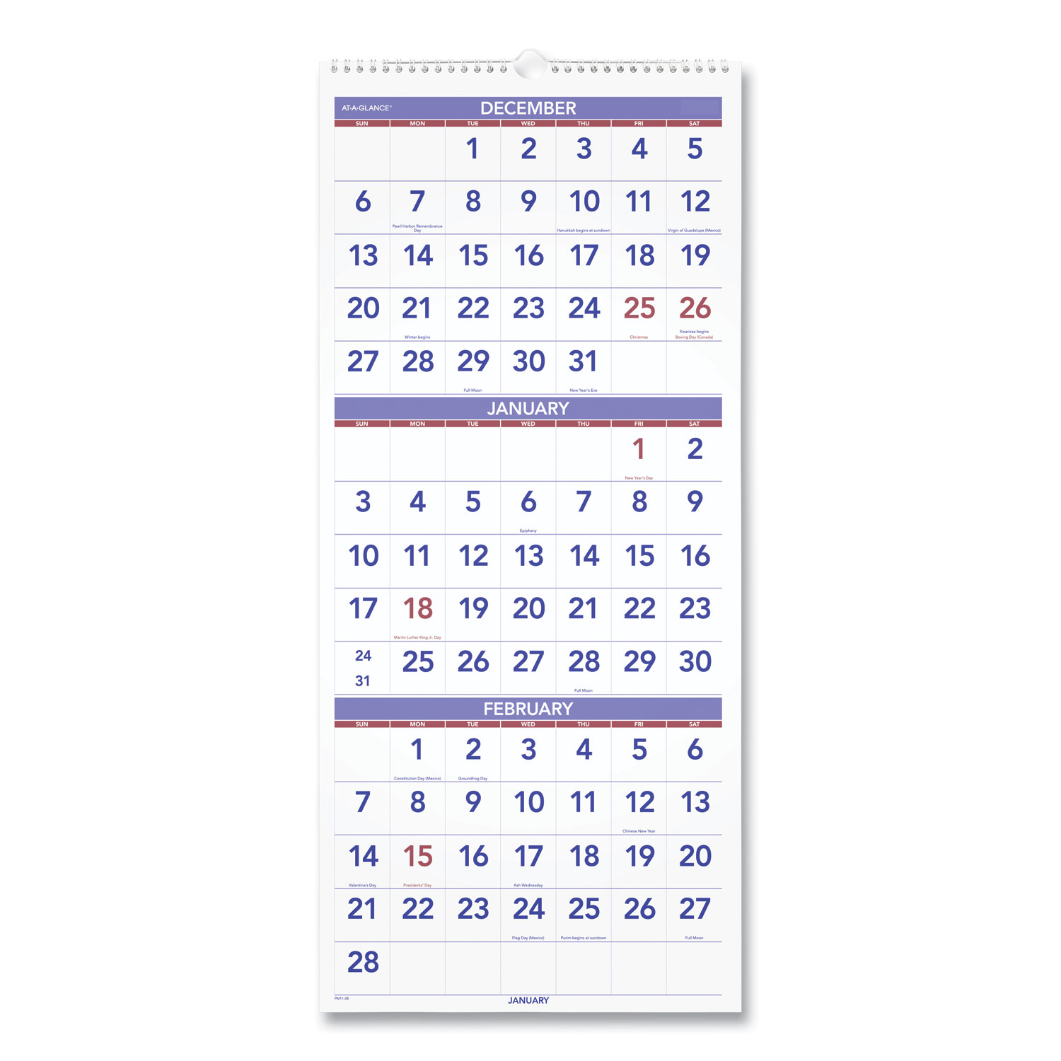 CALENDAR,3 MO WALL