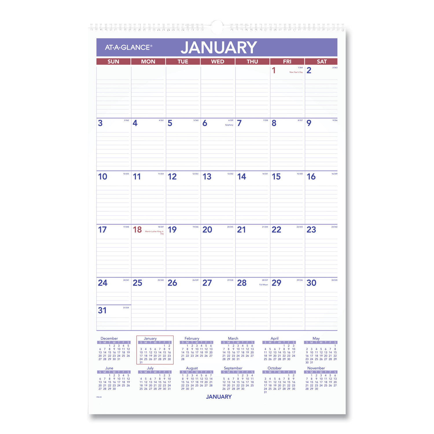 CALENDAR,WALL,15.5X22.75