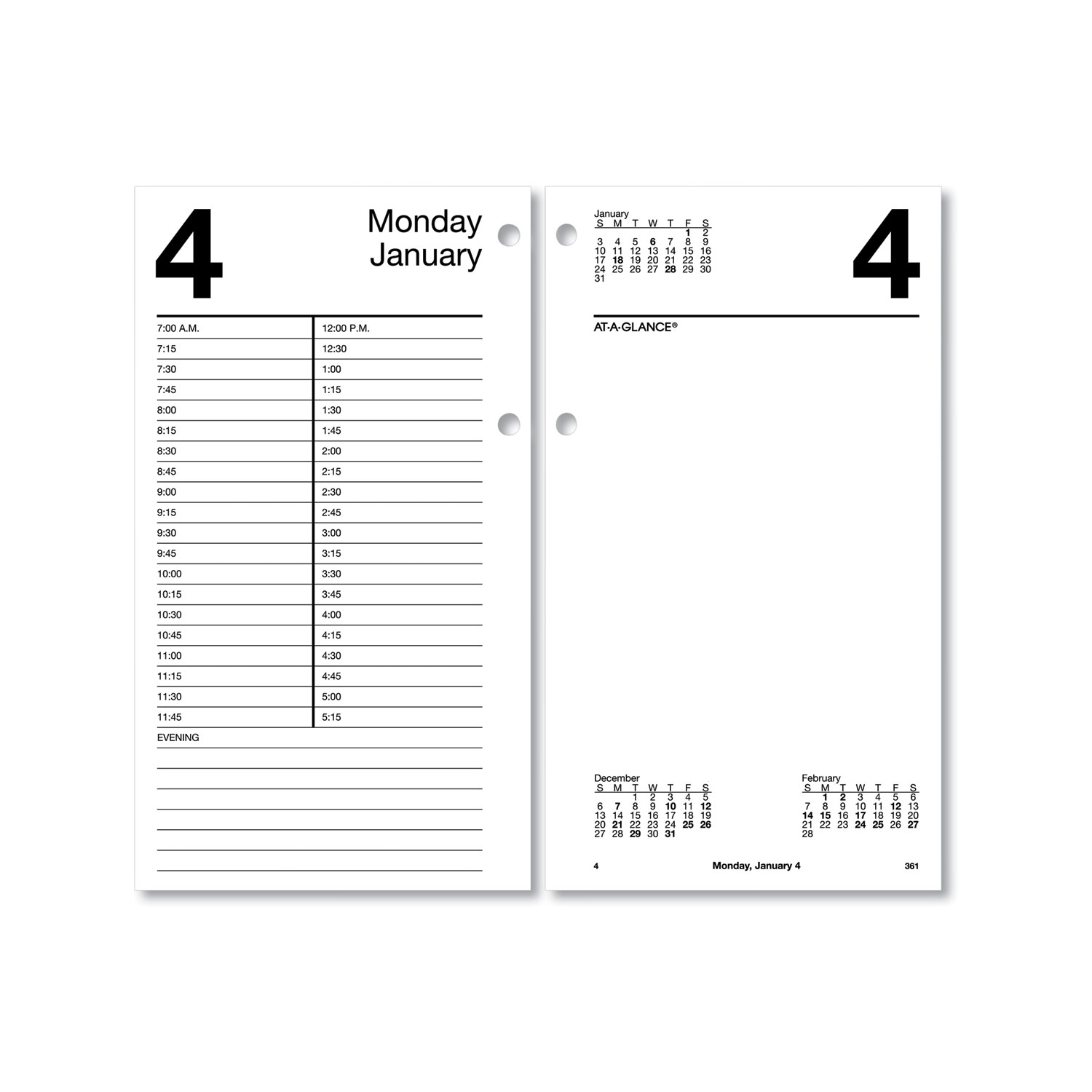 CALENDAR,PAD,1/4HR,4.5X8