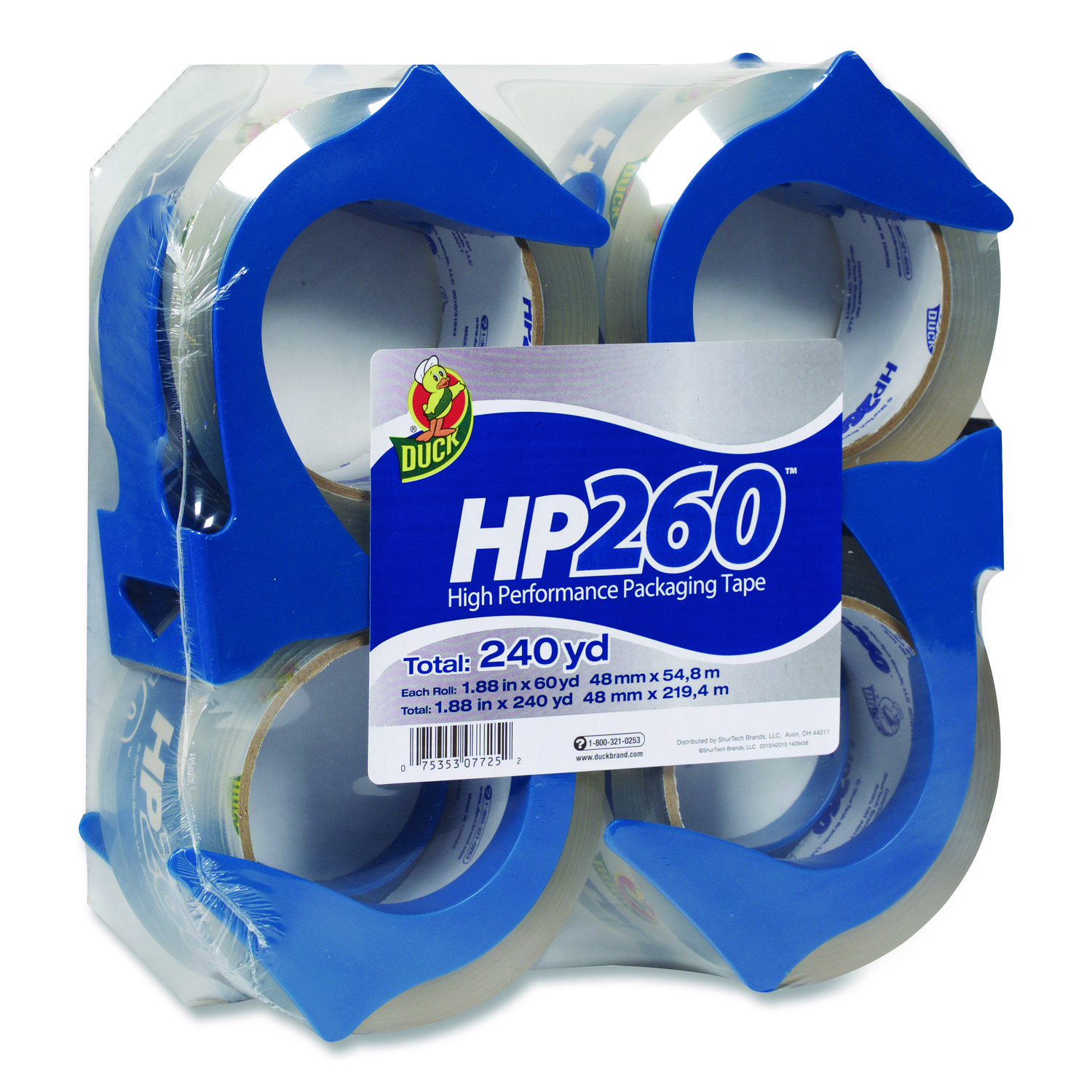 TAPE,2X60YD,4PK/DISP,CLR