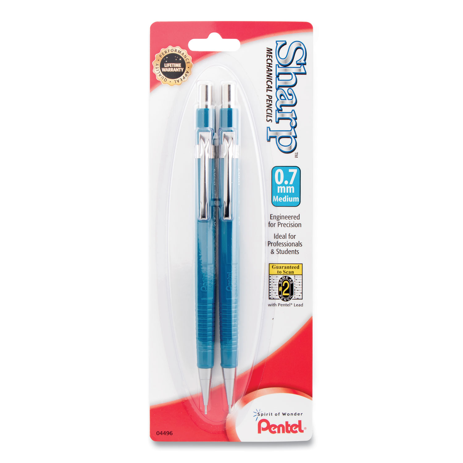 PENCIL,SHARP,0.7MM,2PK,BE