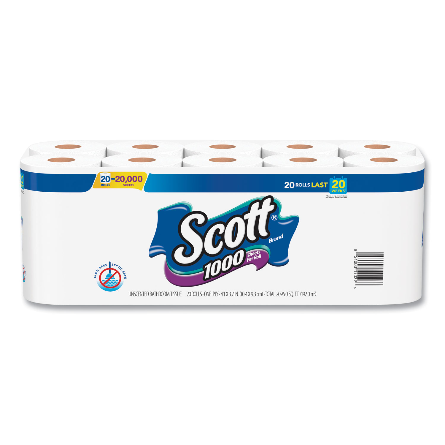 TISSUE,SCOTT,BTH,20/PK,WH