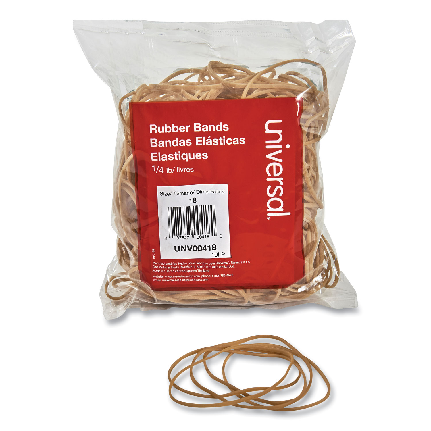 RUBBERBANDS,SIZE 18,1/4LB