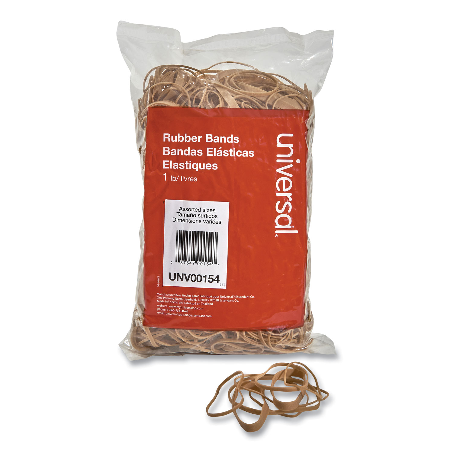 RUBBERBANDS,ASSTD SZ,1LB