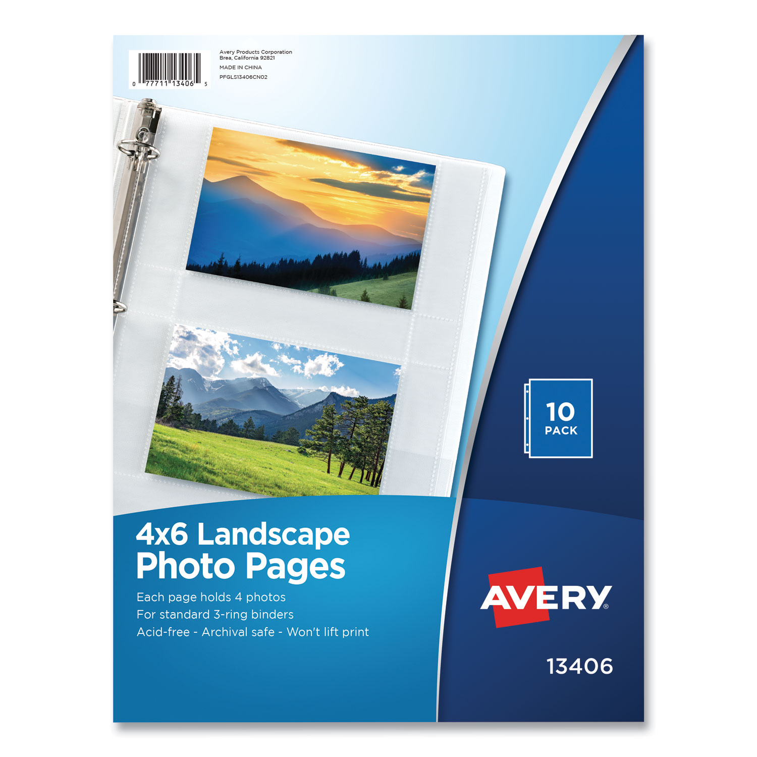 PAGE,PHOTO,4X6,HORZ10PK
