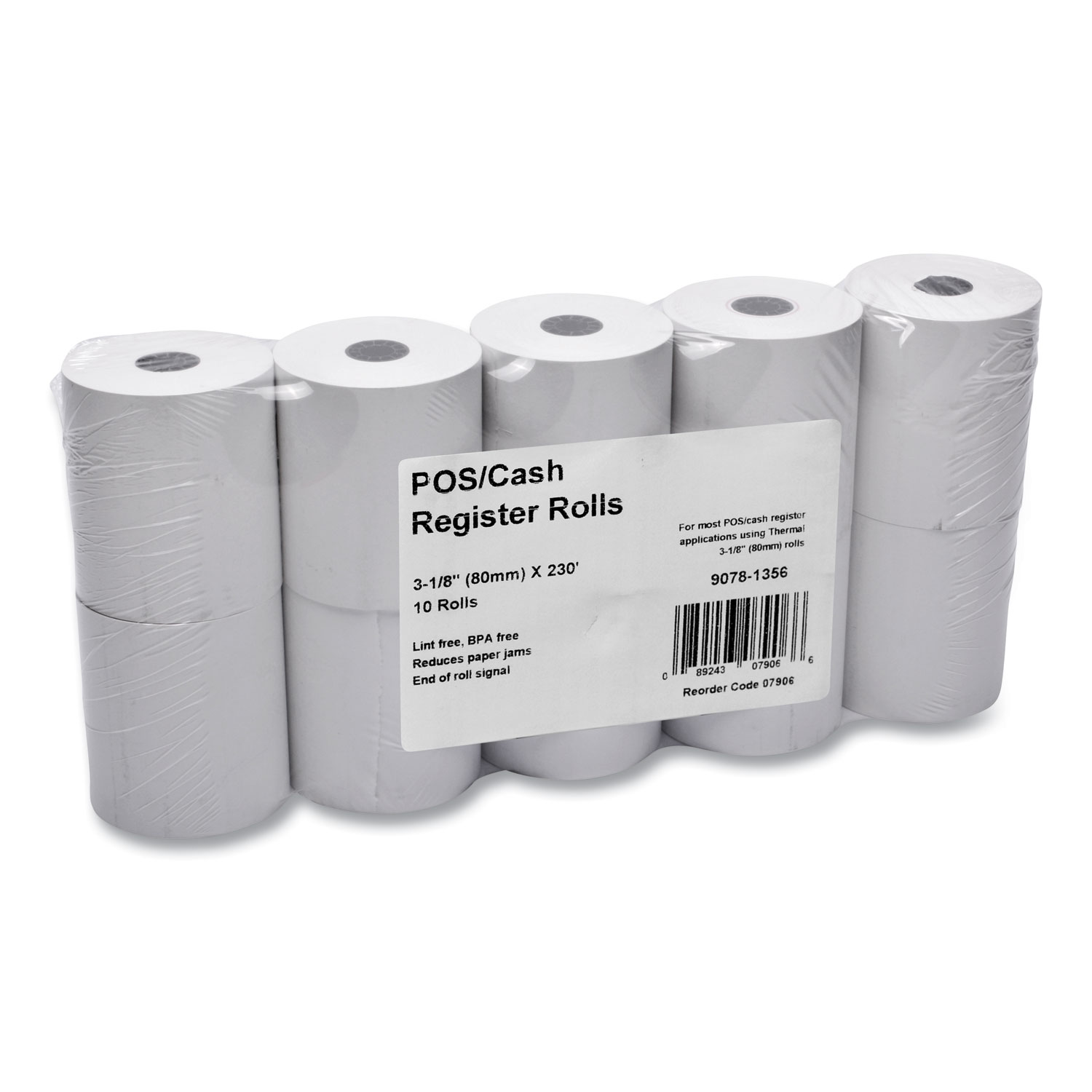 ROLL,THERMAL PPR,10/PK,WH