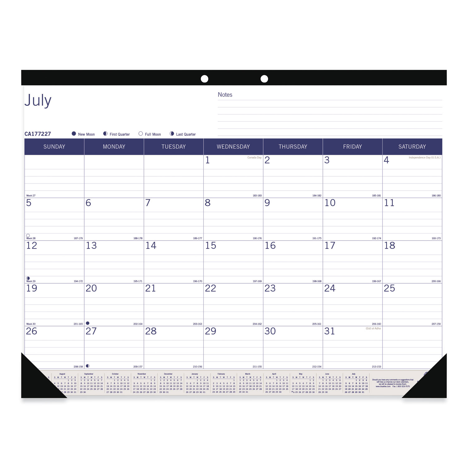 CALENDAR,DESK PAD,WH