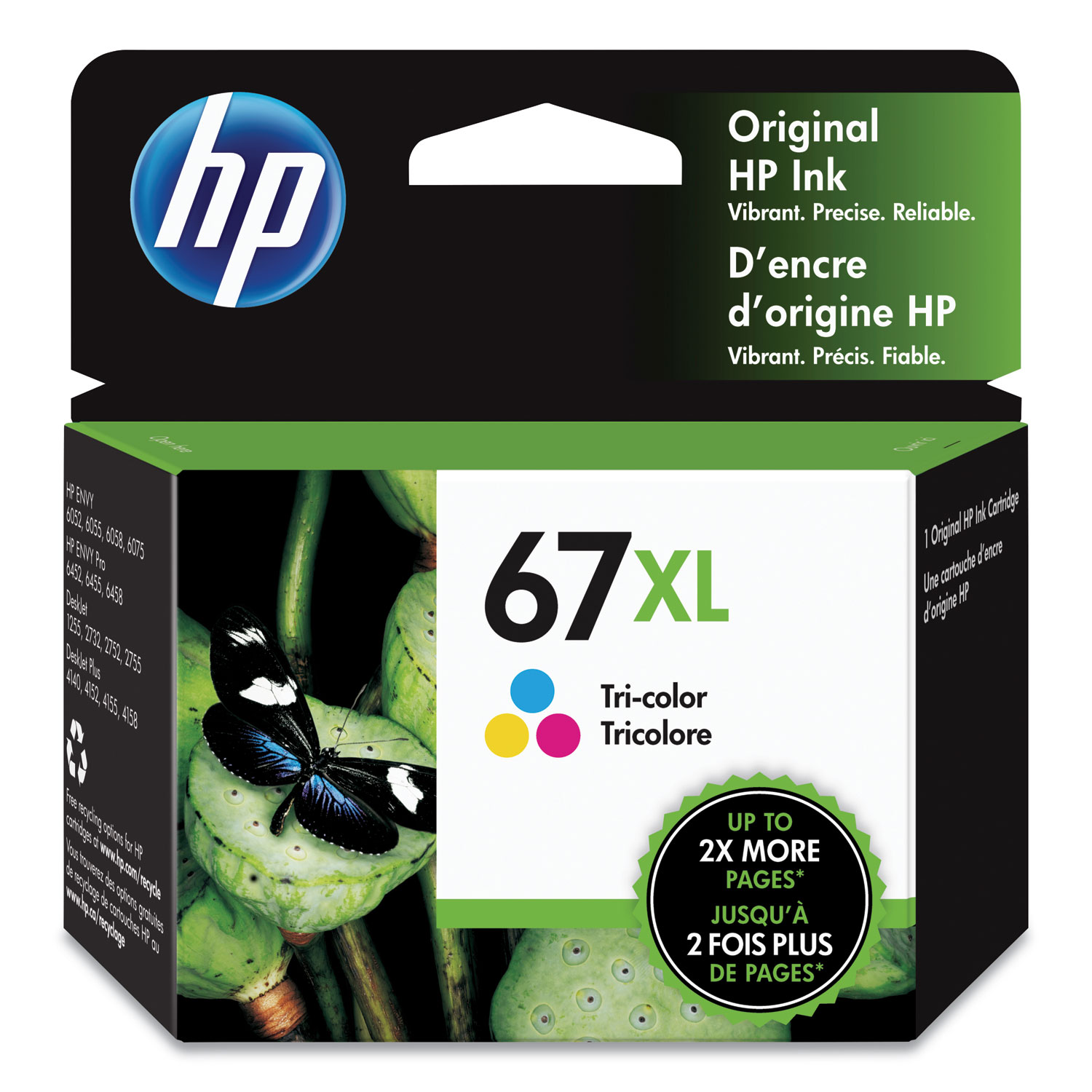 HP 67 XL (3YM58AN) Tri-Color Original Ink Cartridge (200 Yield)