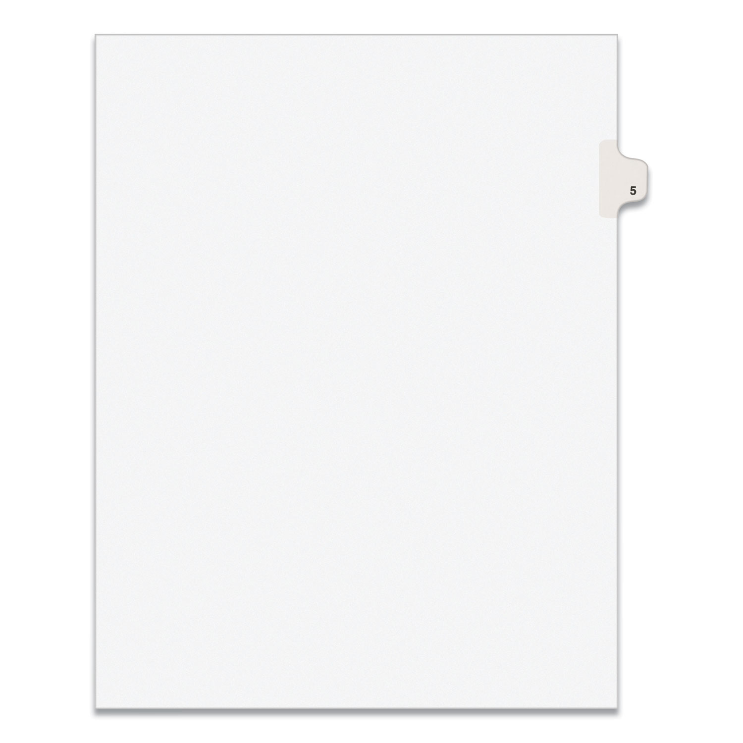 INDEX,LTR,SIDE5,25/PK,WHT