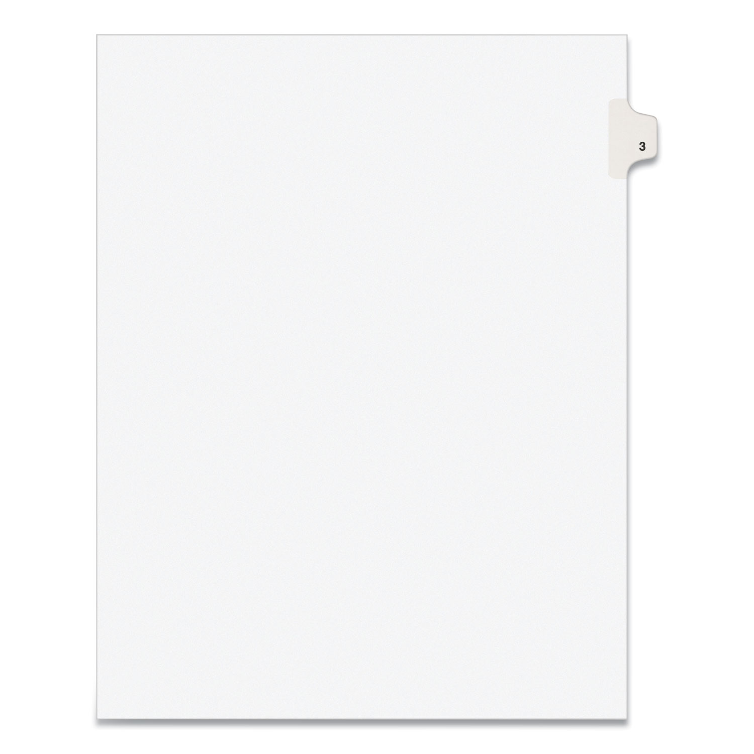 INDEX,LTR,SIDE3,25/PK,WHT