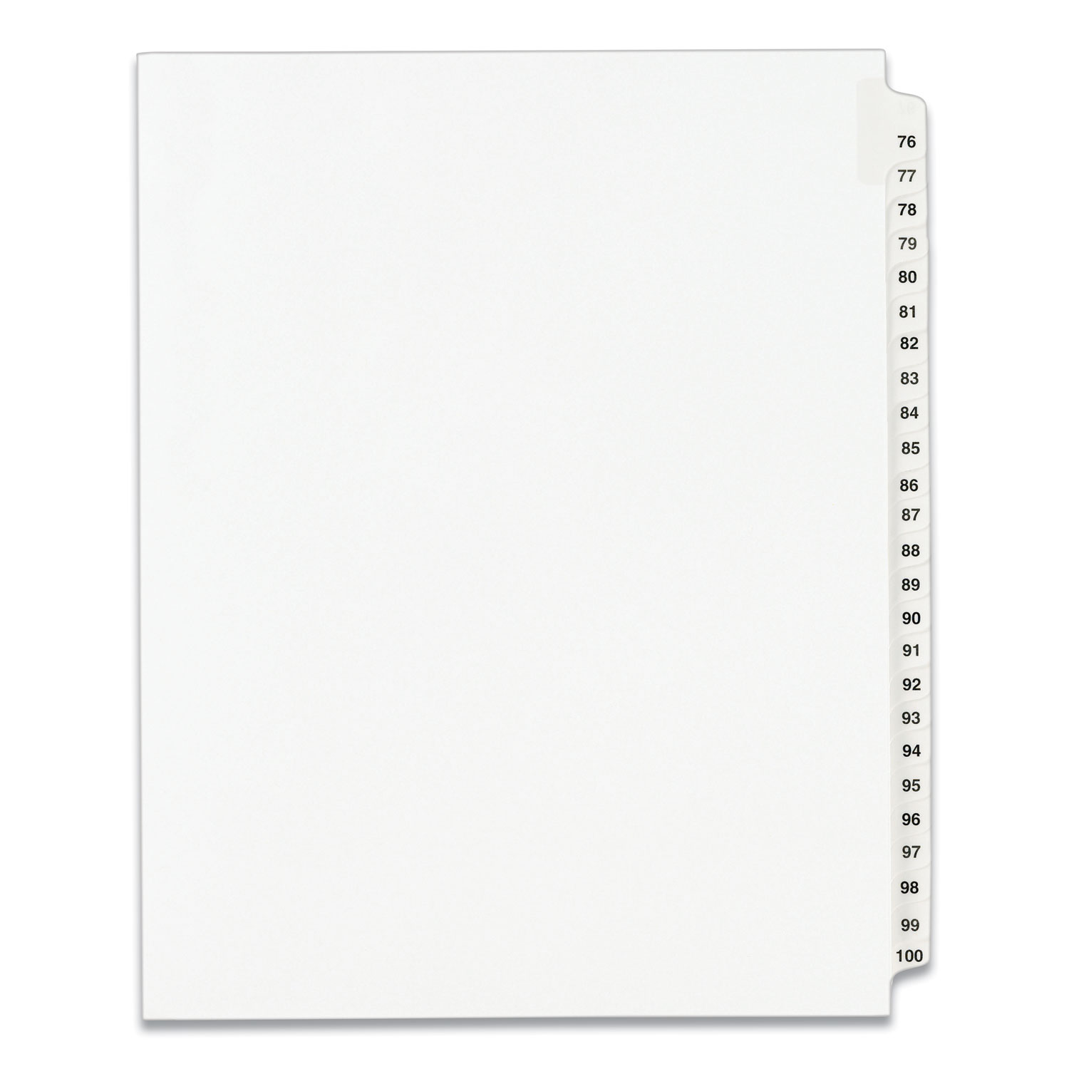INDEX,LTR,1/25#-76-100WHT