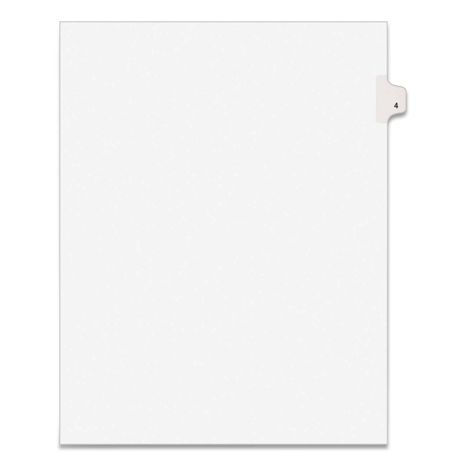 INDEX,LTR,SIDE4,25/PK,WHT