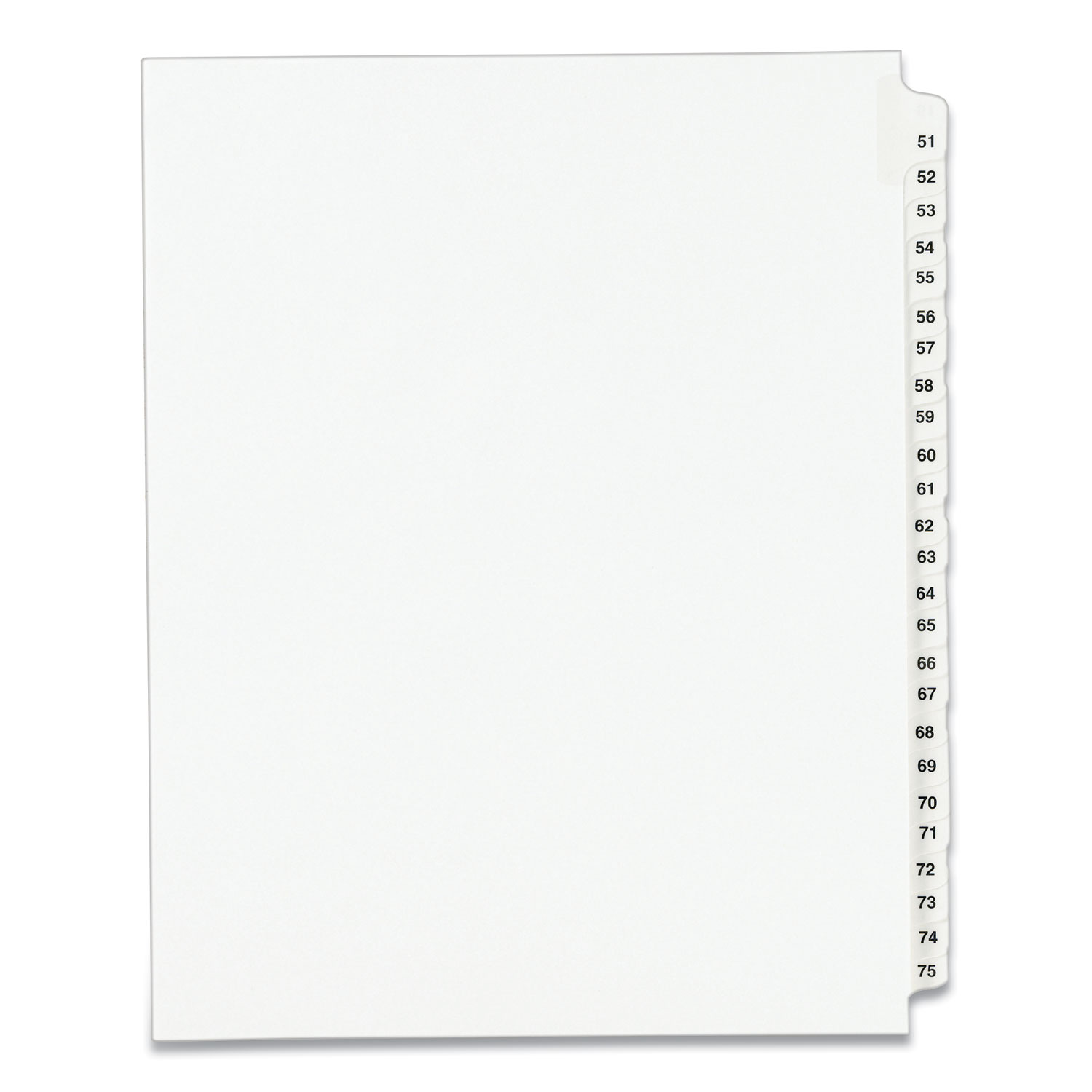 INDEX,LTR,1/25#-51-75,WHT