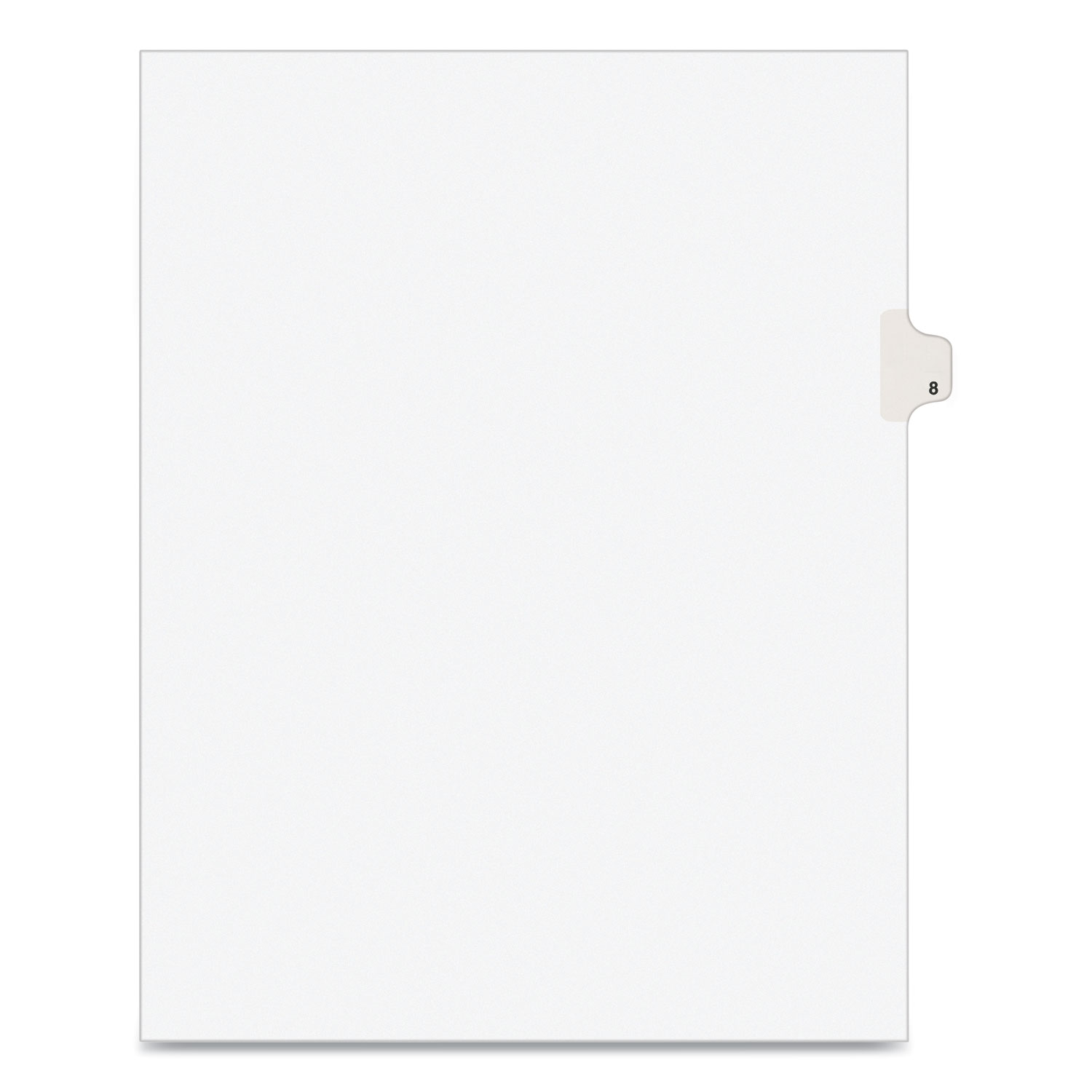 INDEX,LTR,SIDE8,25/PK,WHT
