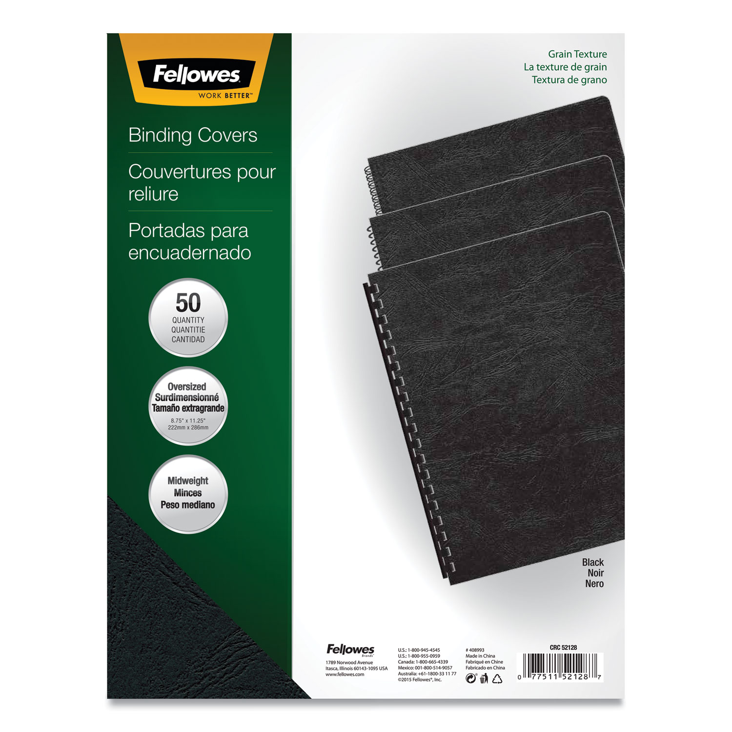 COVER,GRAIN,TEX,200/PK,BK