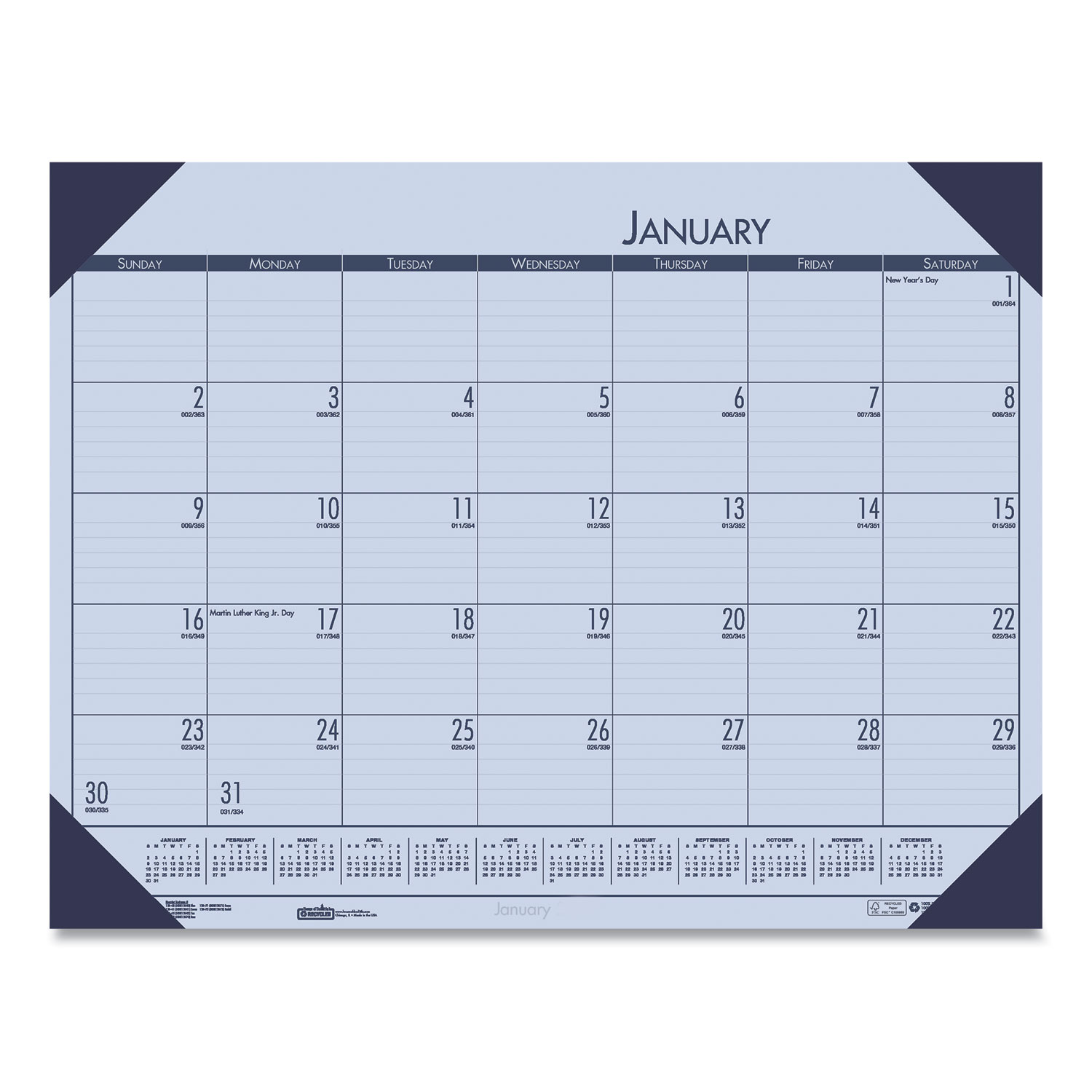 CALENDAR,DESK,12 MO,OD