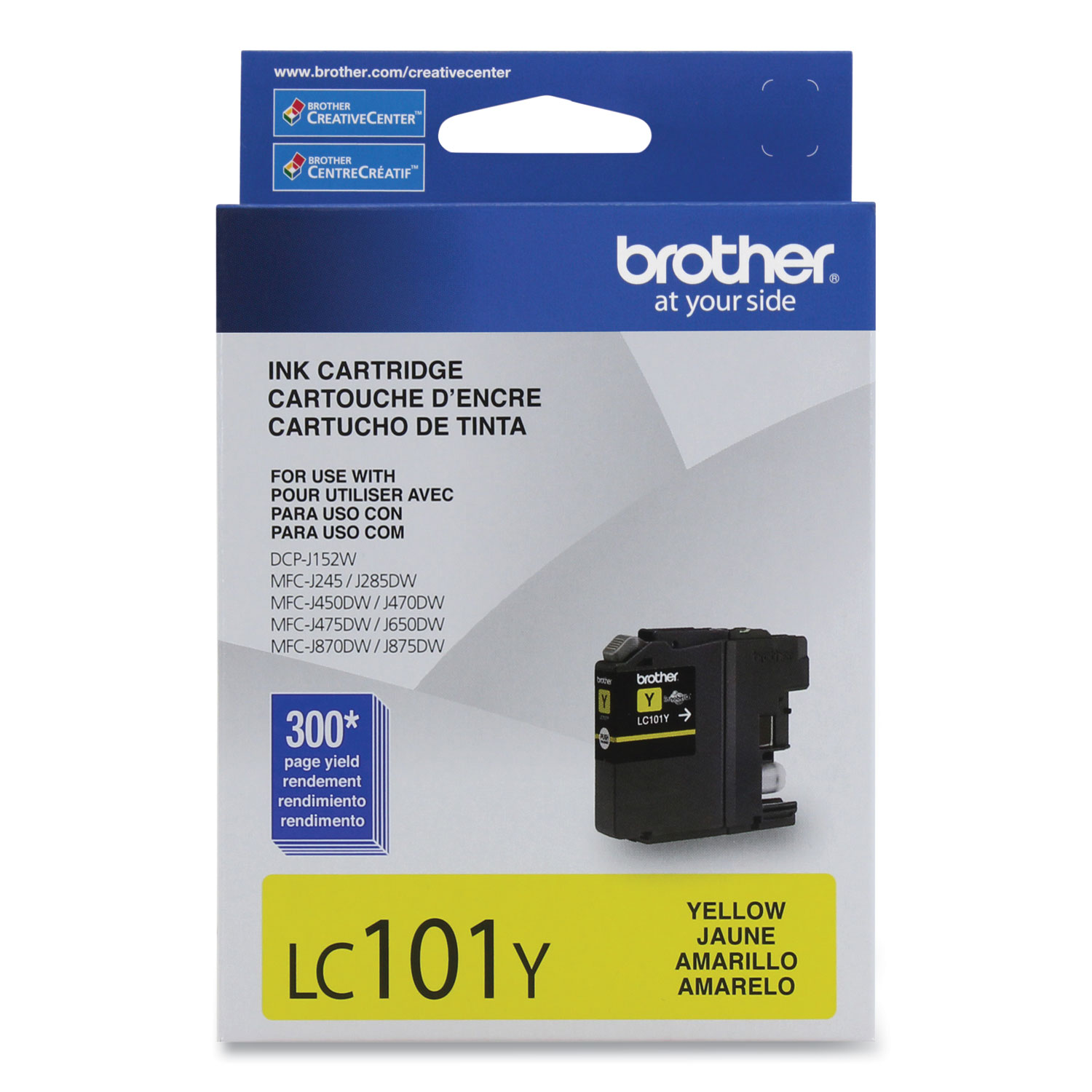 LC101Y Yellow Ink Cartridge; Yield: 300 pages