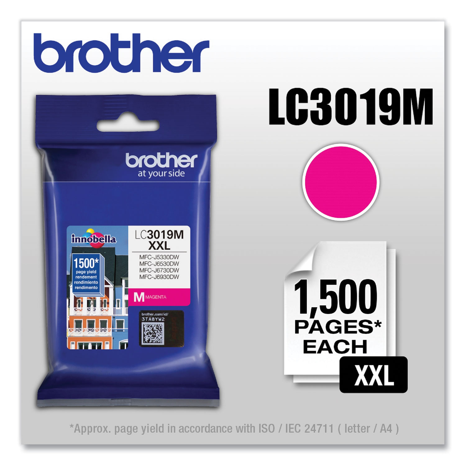 LC3019M XXL Super High Yield Magenta Ink Cartridge; Yield: 1,500 pages