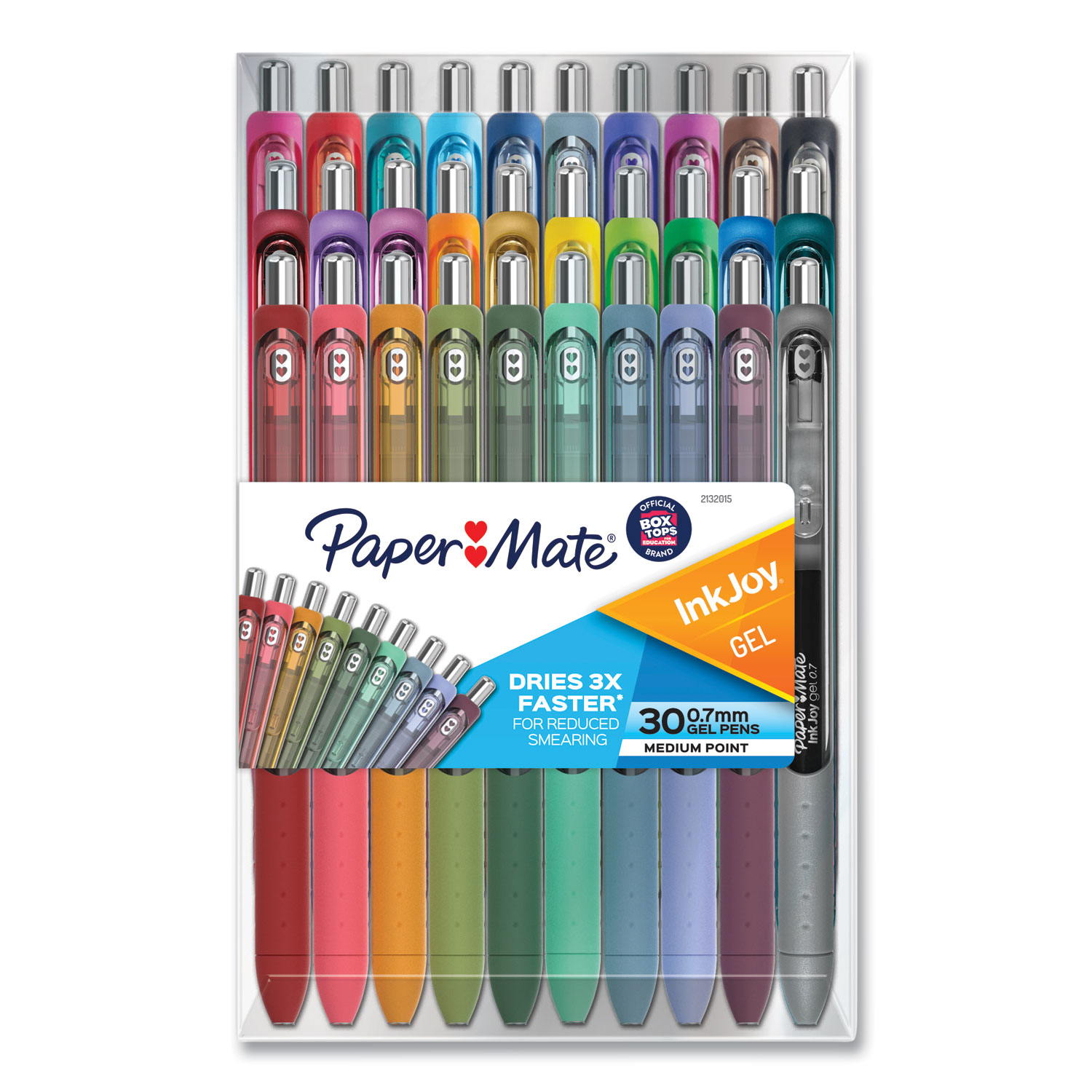 PEN,IJ GEL 0.7MM 30CT,AST