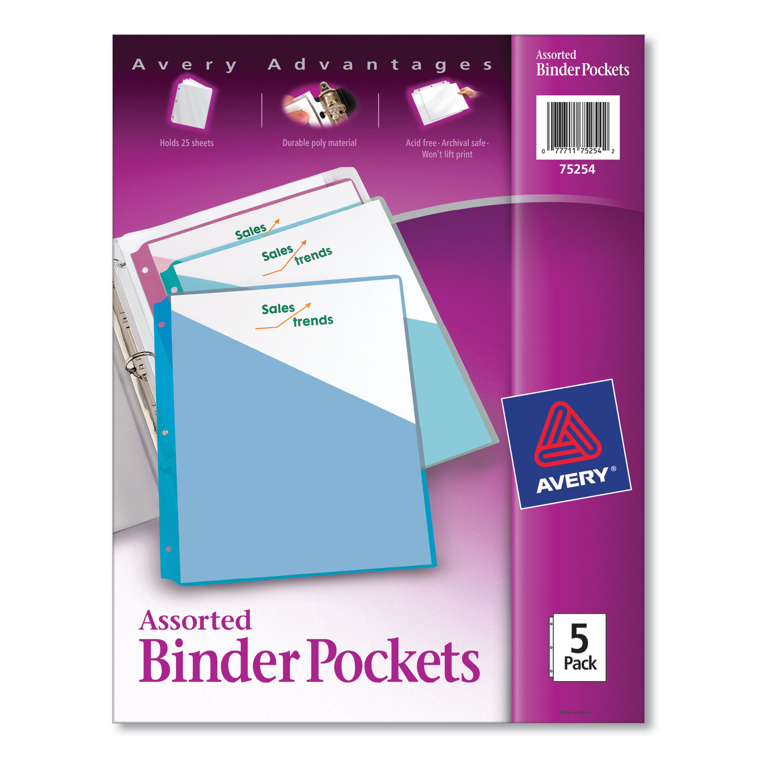 POCKET,BNDR 5PK,AST