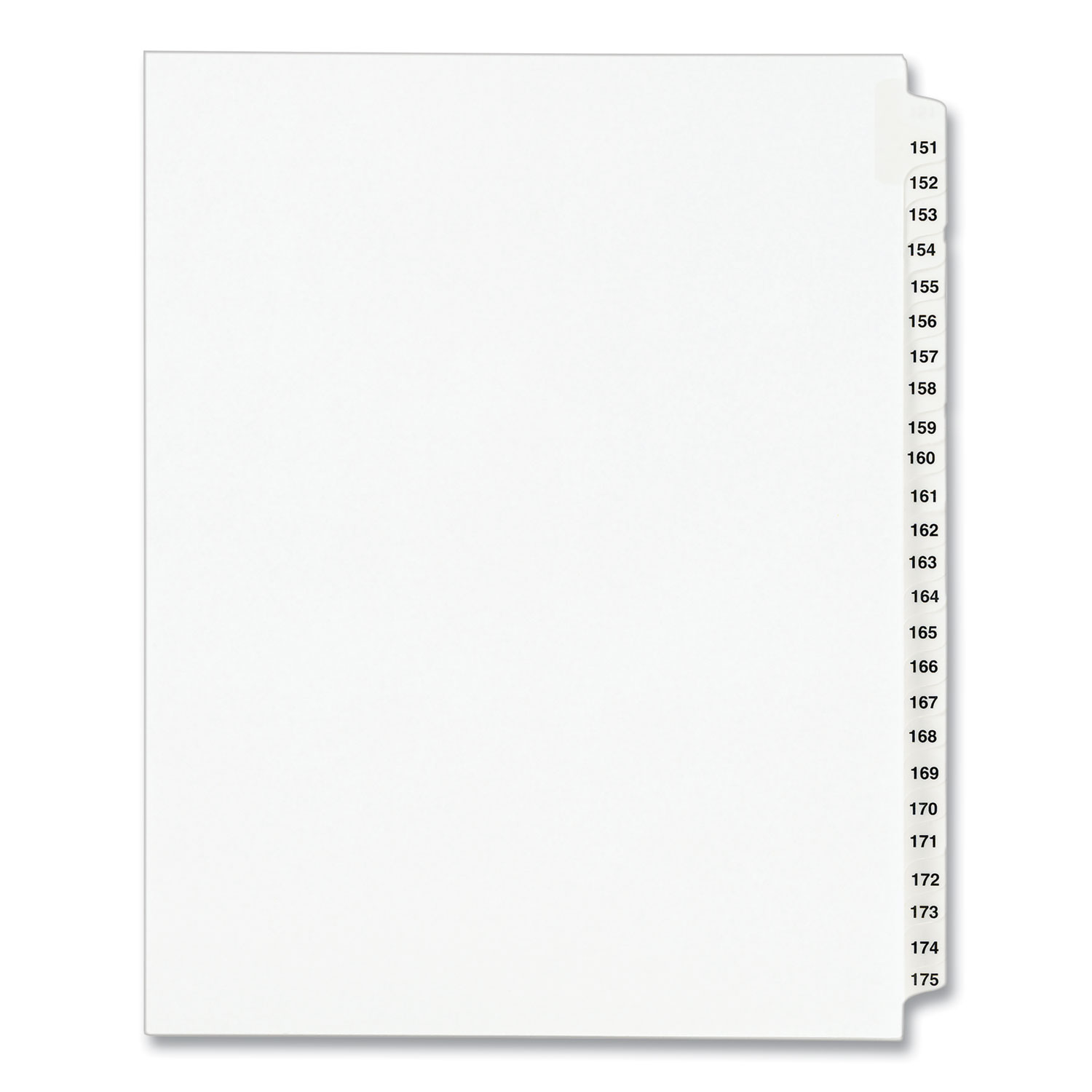 INDEX,SIDE TAB 151-175WHT