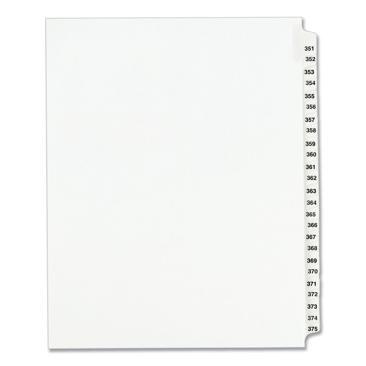 INDEX,LTR,#351-375,25,WHT