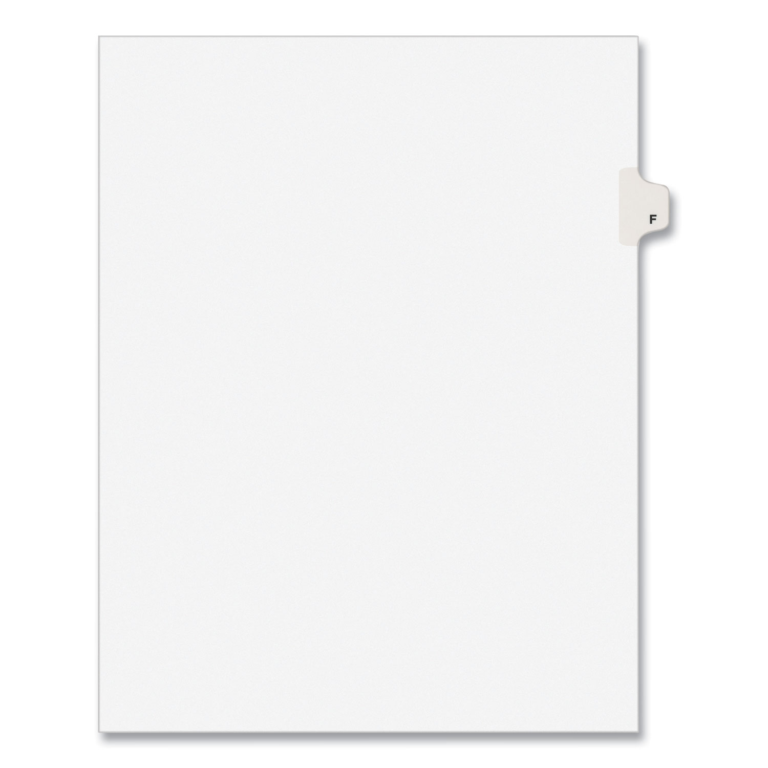 TAB,SIDE,LTR,TAB F,25/PK