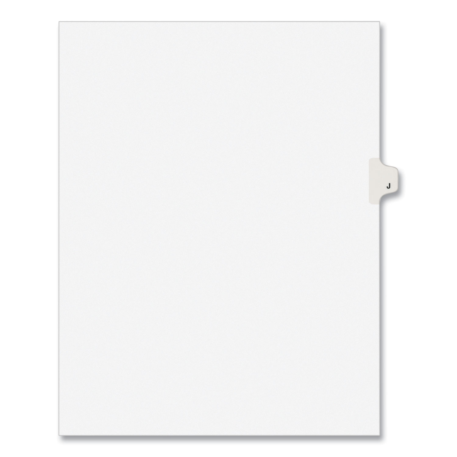 INDEX,SDE TAB J 25/PK,WHT