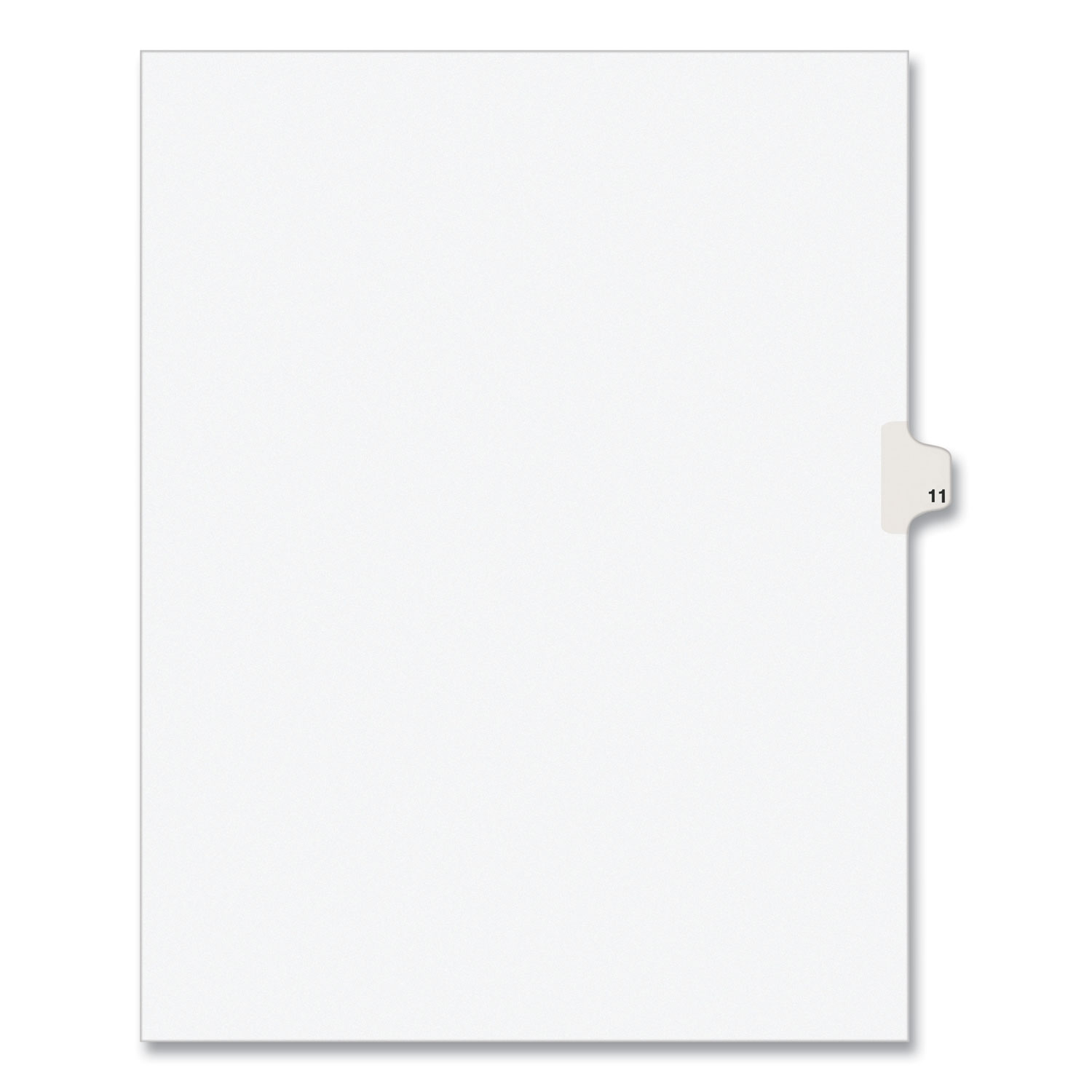 INDEX,LTR,SDE11,25/PK,WHT