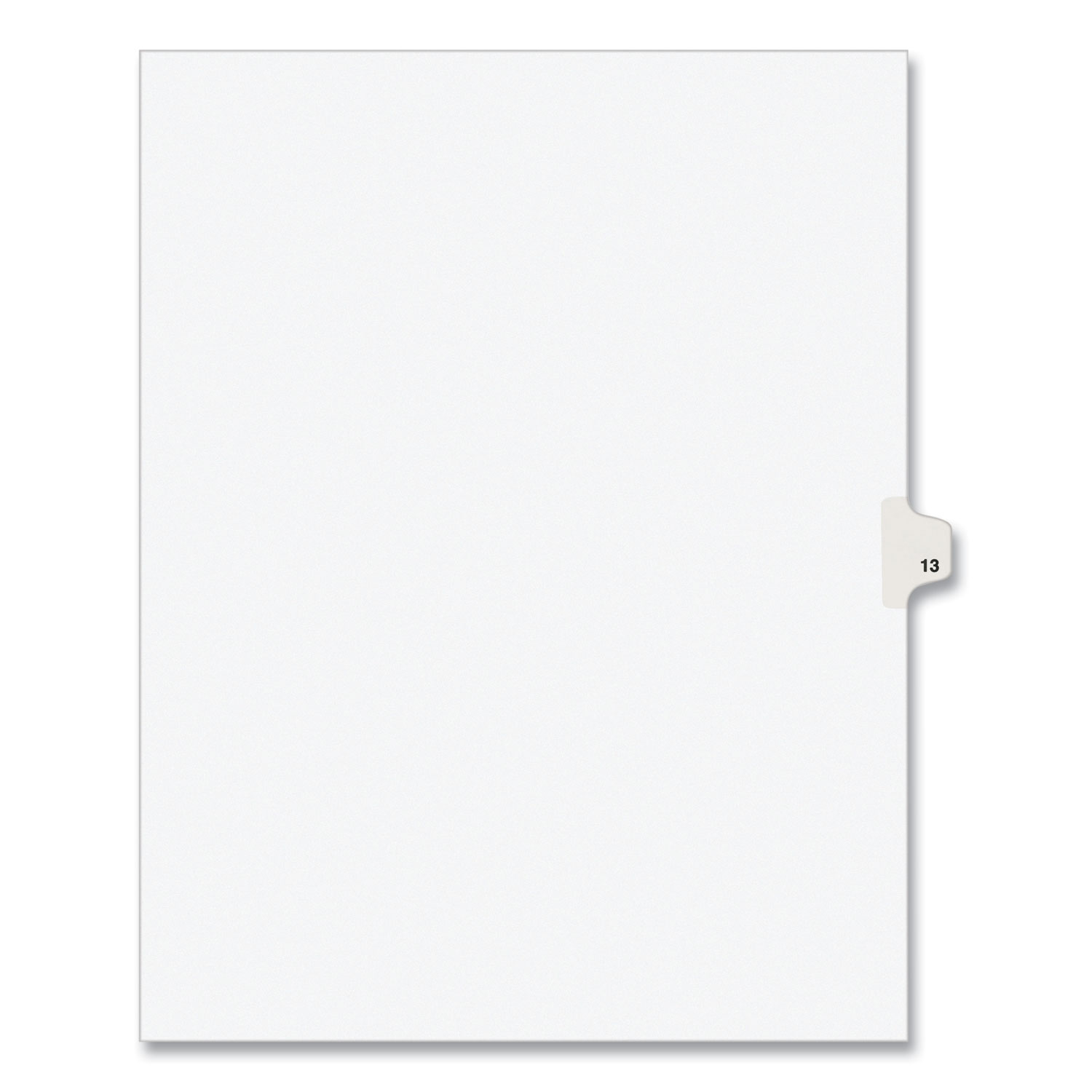 INDEX,LTR,SDE13,25/PK,WHT