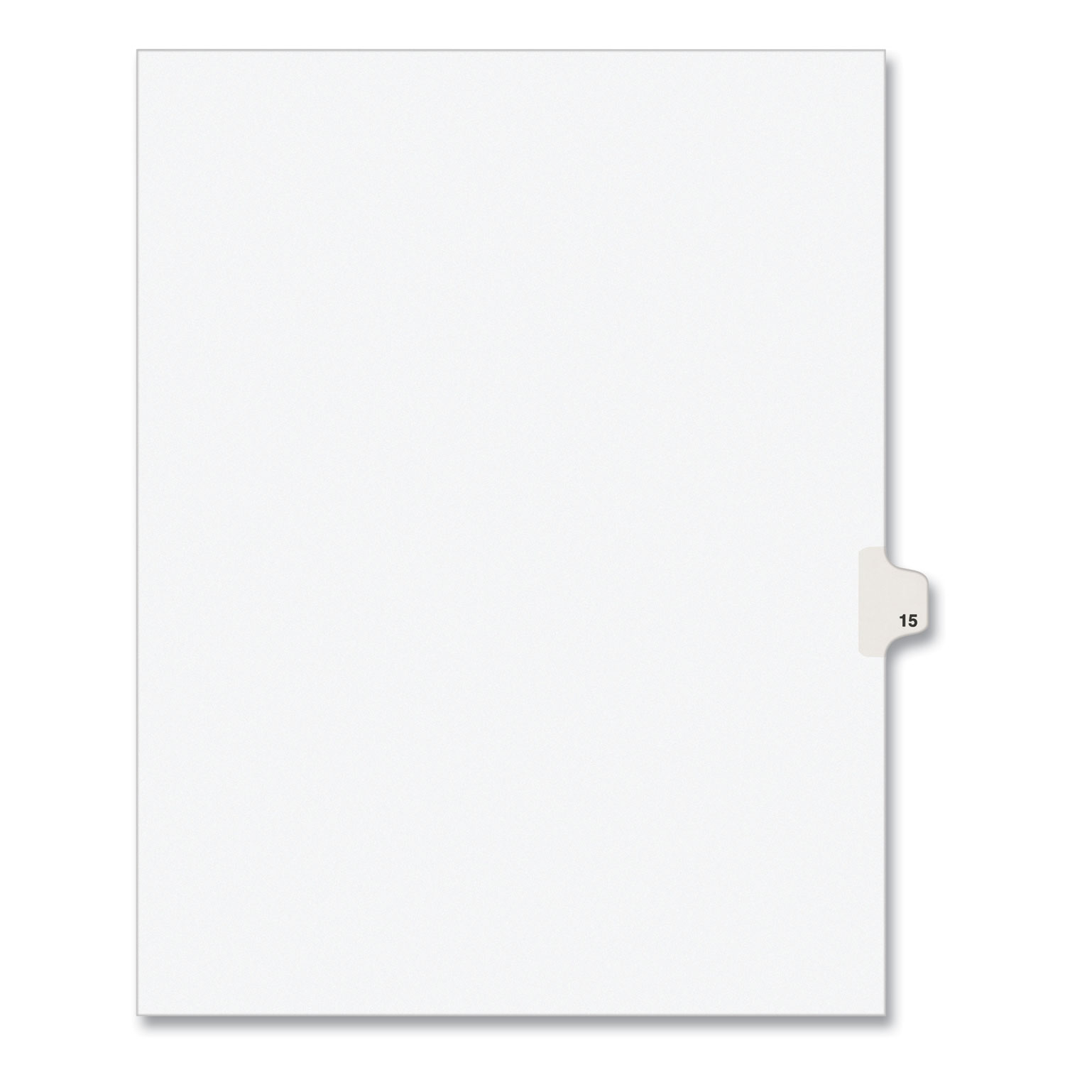INDEX,LTR,SDE15,25/PK,WHT