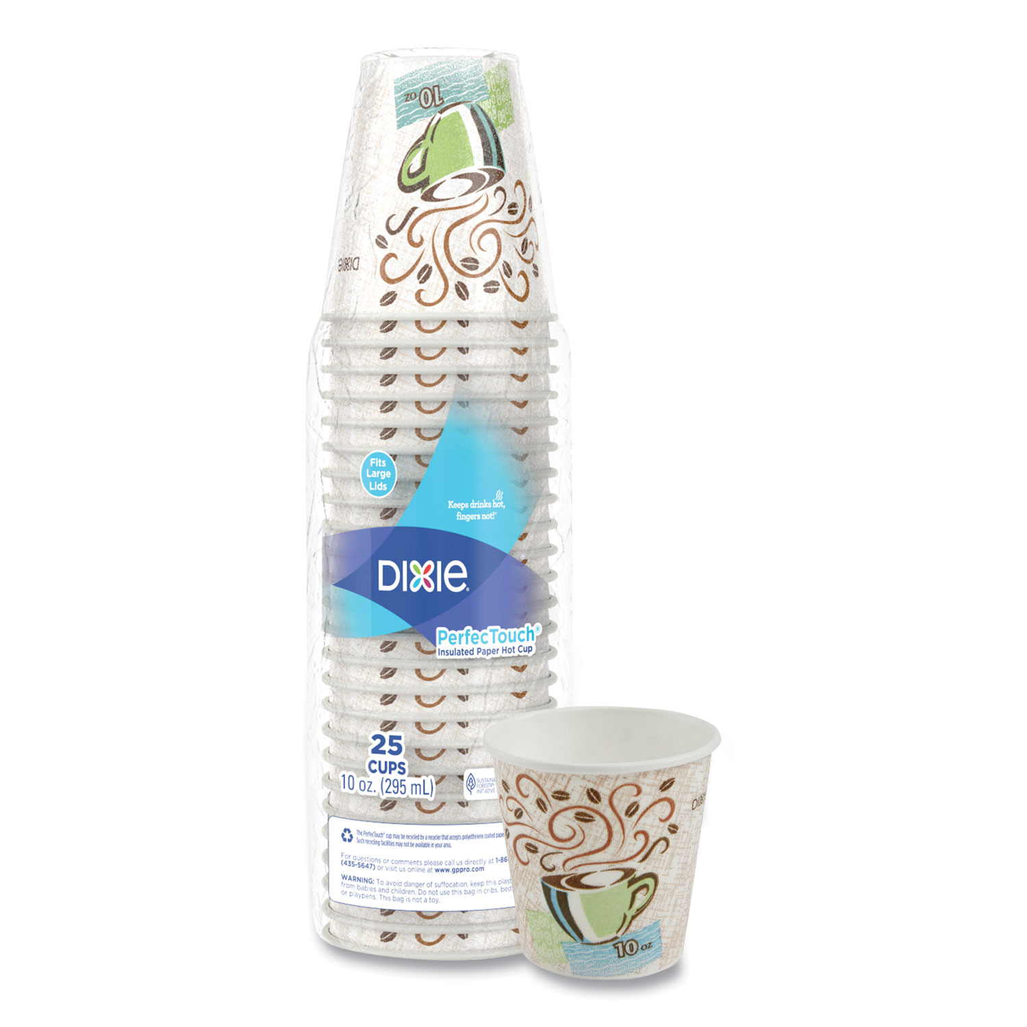 CUP,HOT,PAPER,10OZ,25/PK