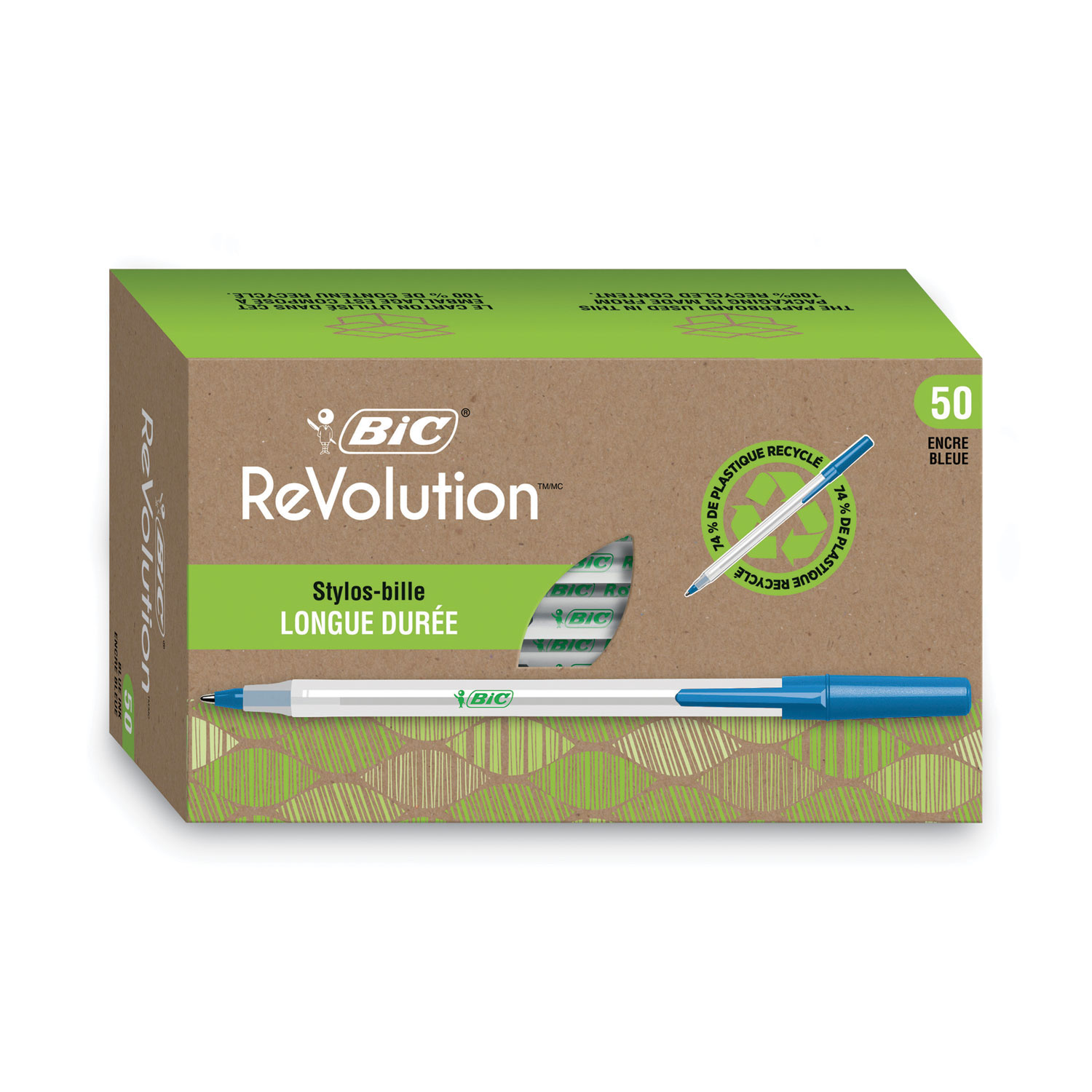 PEN,ECO RND STICK,50PK,BE
