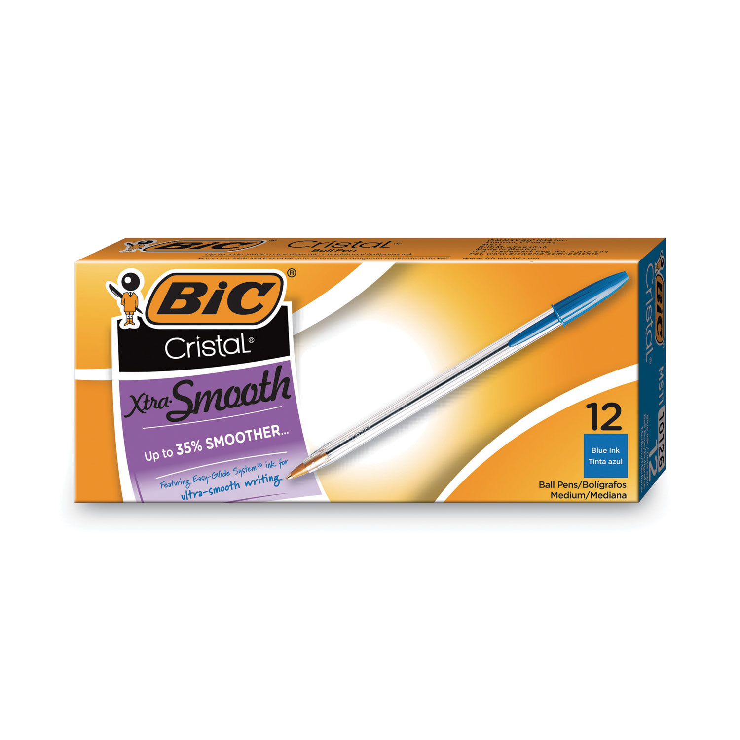 PEN,BALLPNT,CRYSTL,MED,BE