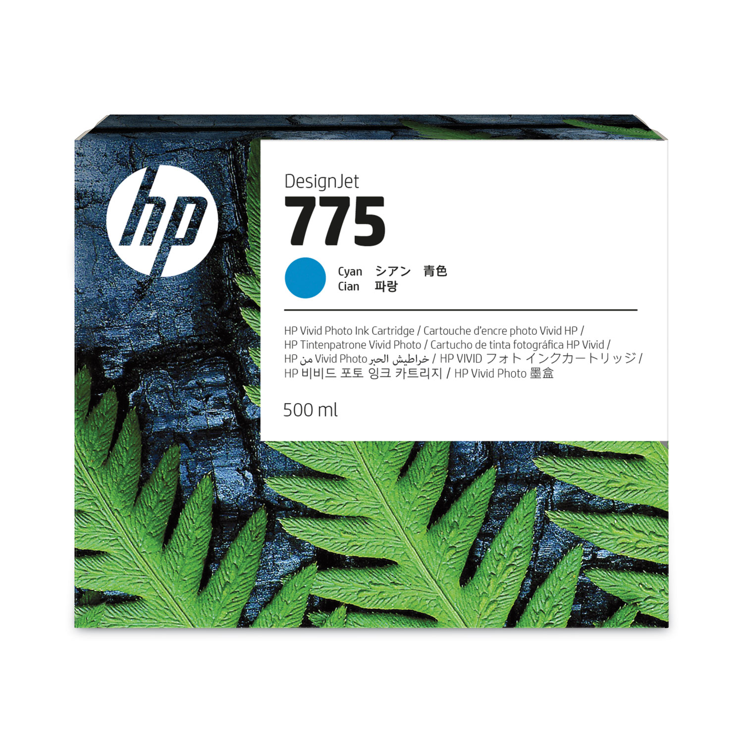 HP 775 500-ml Cyan Ink Cartridge